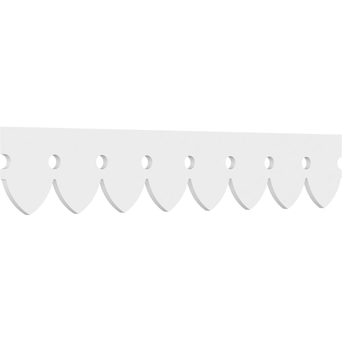 Ekena Millwork RUNP08X0625X48MRT Martin 8-in x 4-ft Unfinished PVC Running trim Moulding
