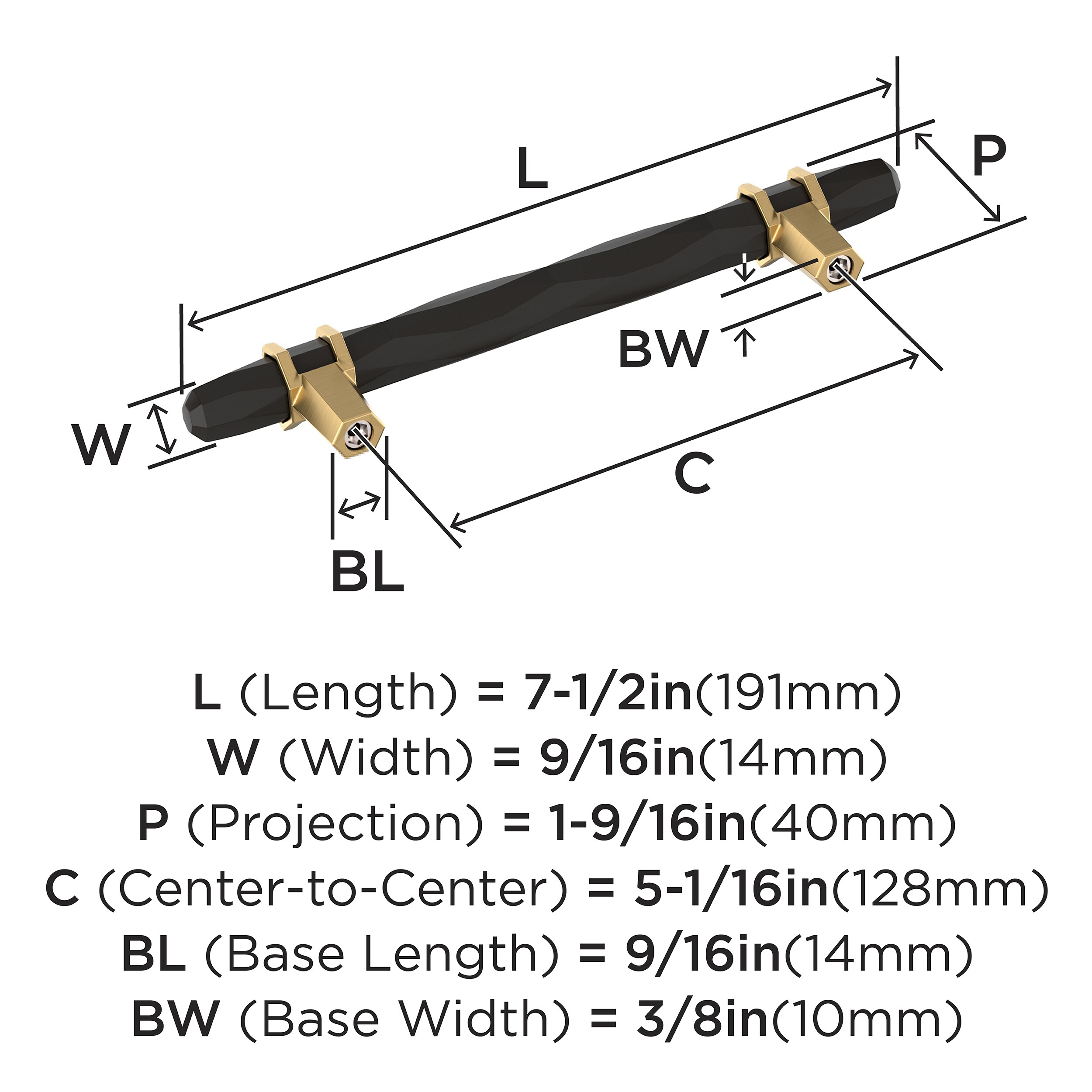 Amerock BP36649BBRCZ Cabinet-Pulls - View #4