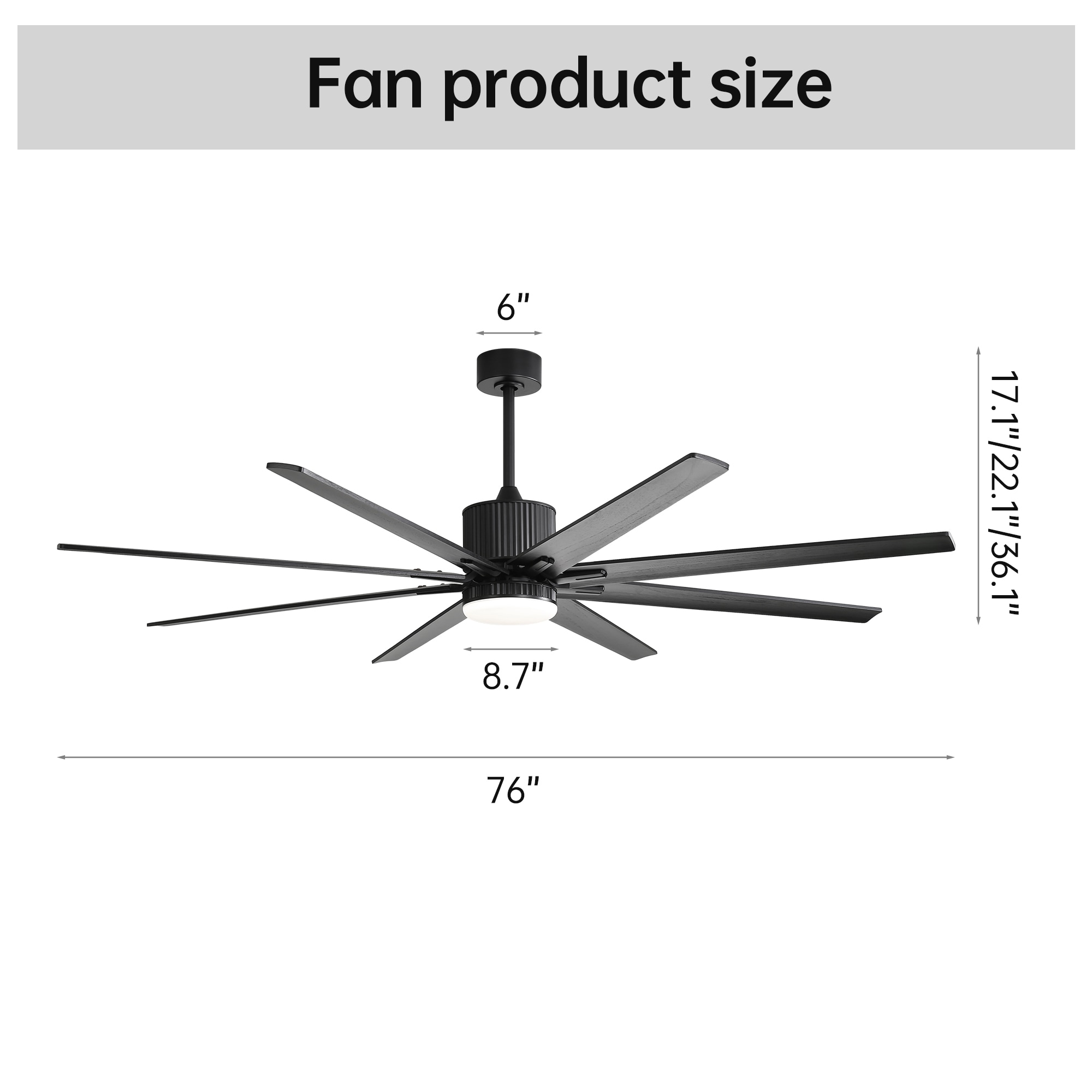 Bybafun YD1300043 Ceiling-Fans - View #3