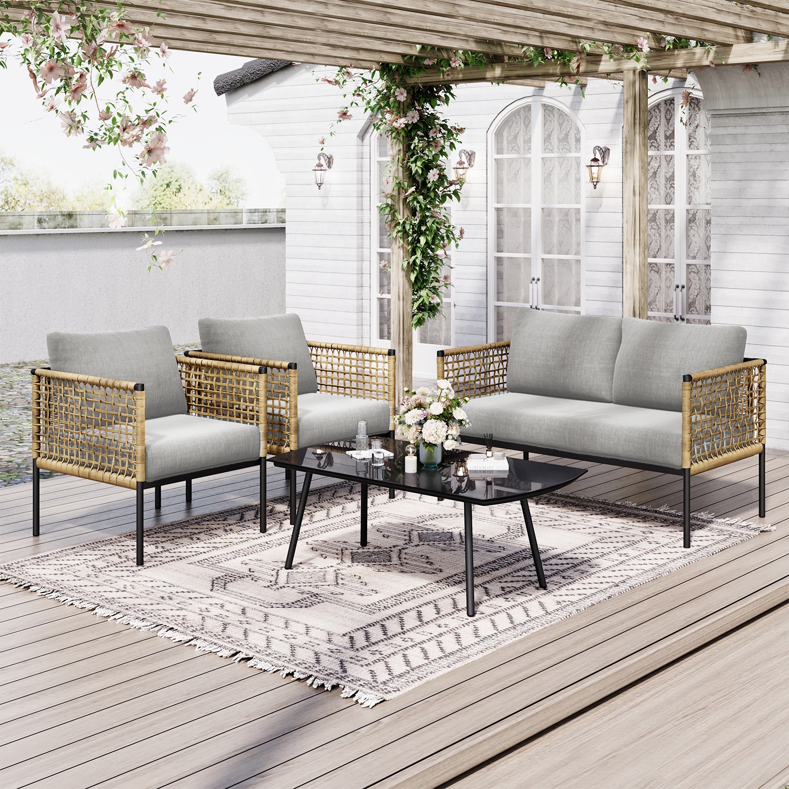 VOUA 4YTSF-CR Patio-Conversation-Sets - View #3