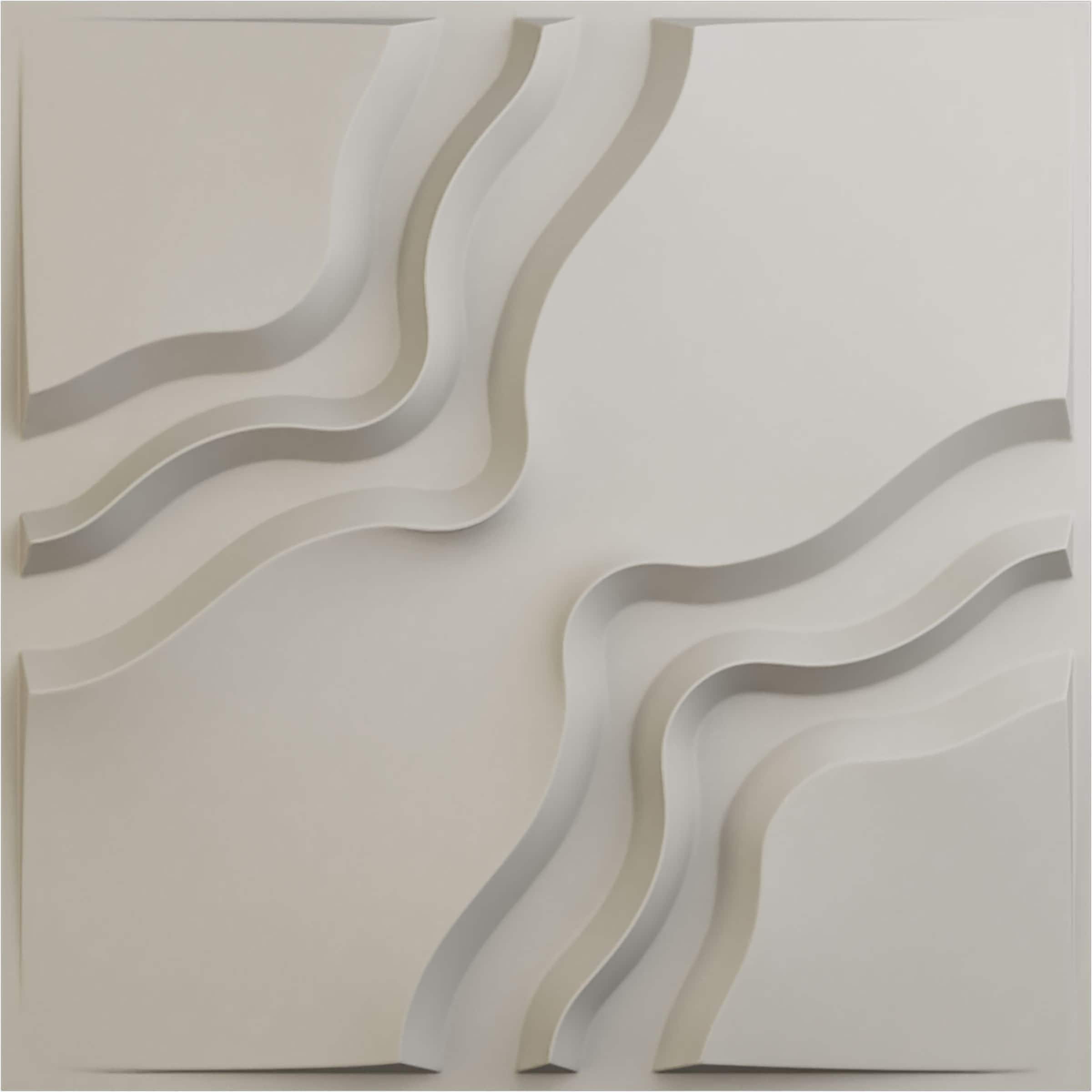 Ekena Millwork WP20X20RGGBW 19-5/8-in x 19-5/8-in Embossed Paintable/Stainable Off-white PVC Wall Panel (