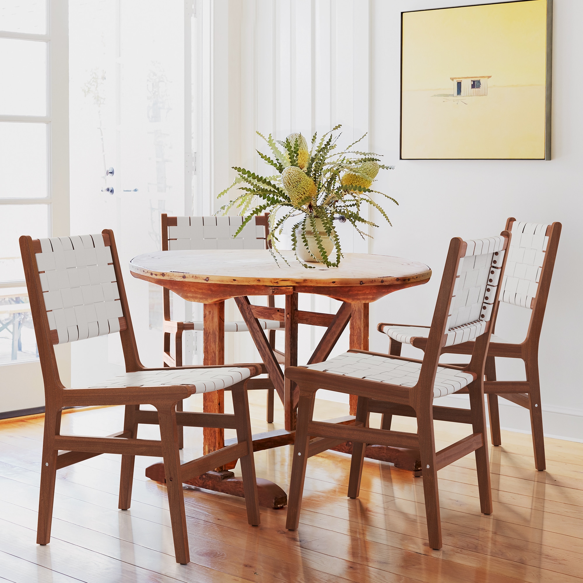 LUE BONA Set of 4 Attox 18 in. Contemporary Modern Dining Side Chair Wood Frame in the Dining Chairs department at Lowes