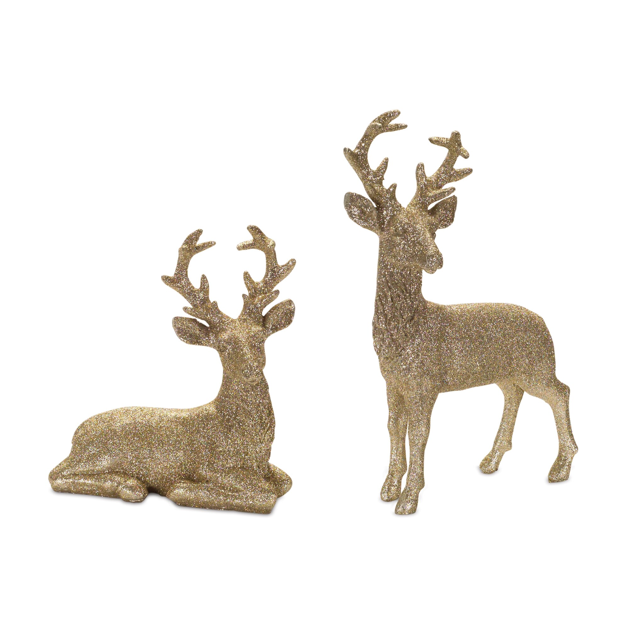 RAZ Imports~18" Poly Resin Buck Deer On Base~Figurine Decor~Christmas/Antlers 