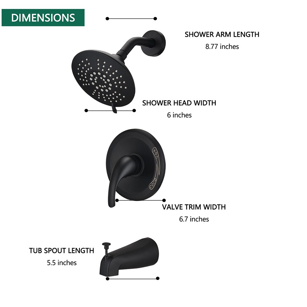 EQLOO A3518-MB Fixed-Showerhead - View #8
