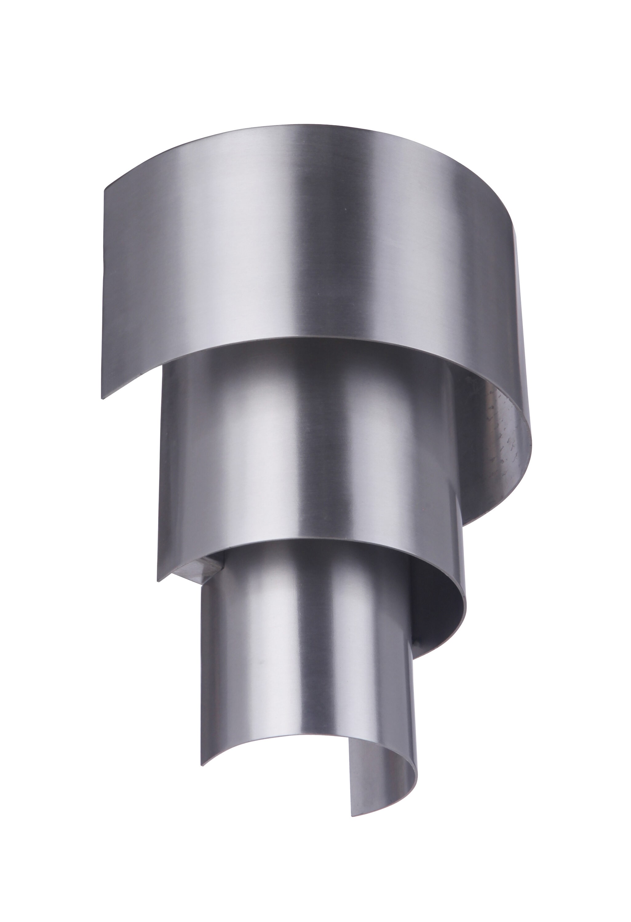 Satin Aluminum Tiered LED Outdoor Wall Sconce