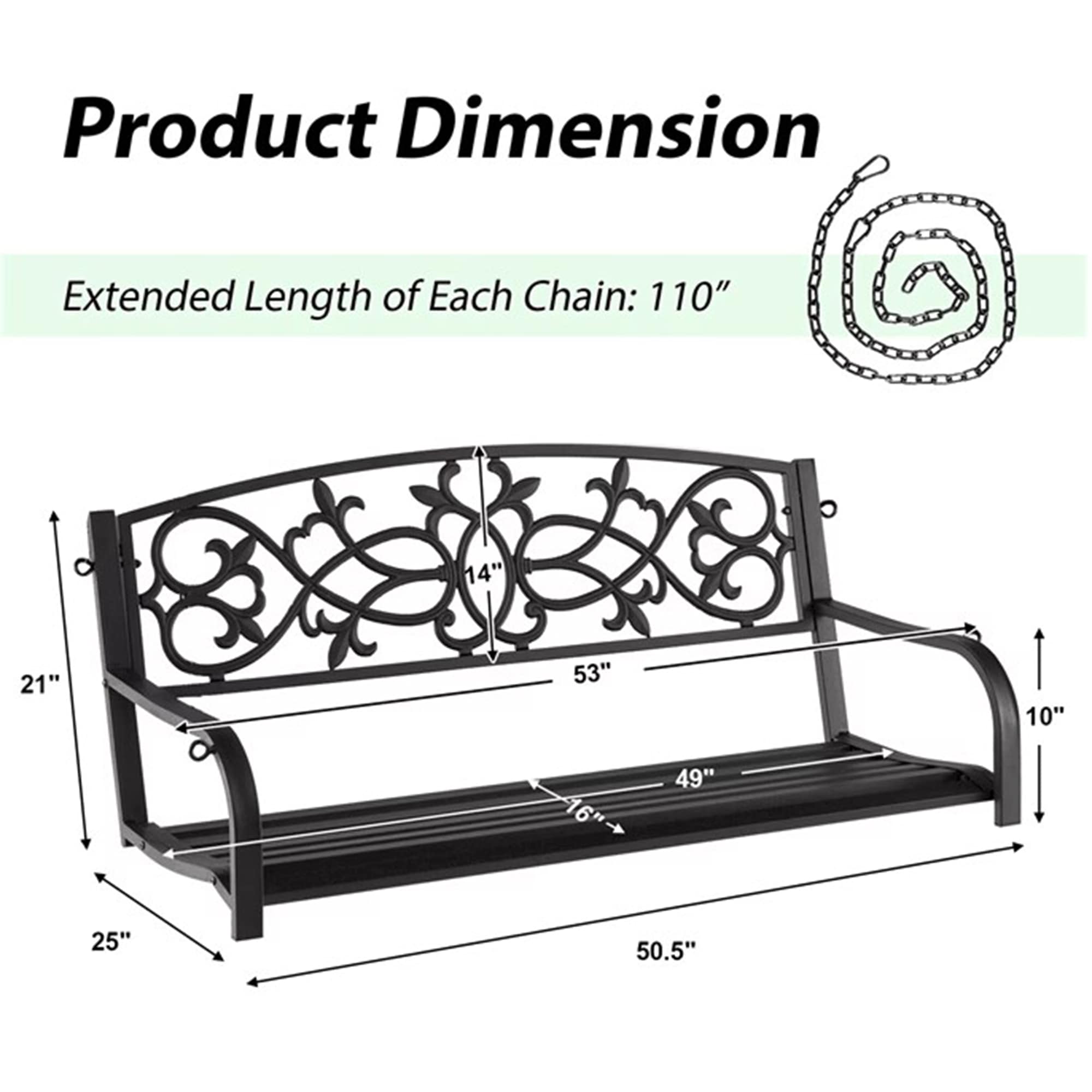 Clihome CWCH-NP10AD184BN Swing-Gliders - View #5