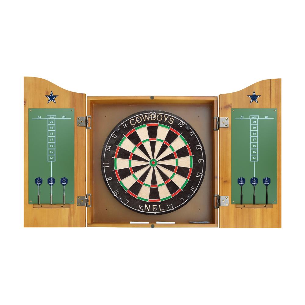 Dallas Cowboys Dartboard Cabinet Set Fan's Choice - Ozone Billiards