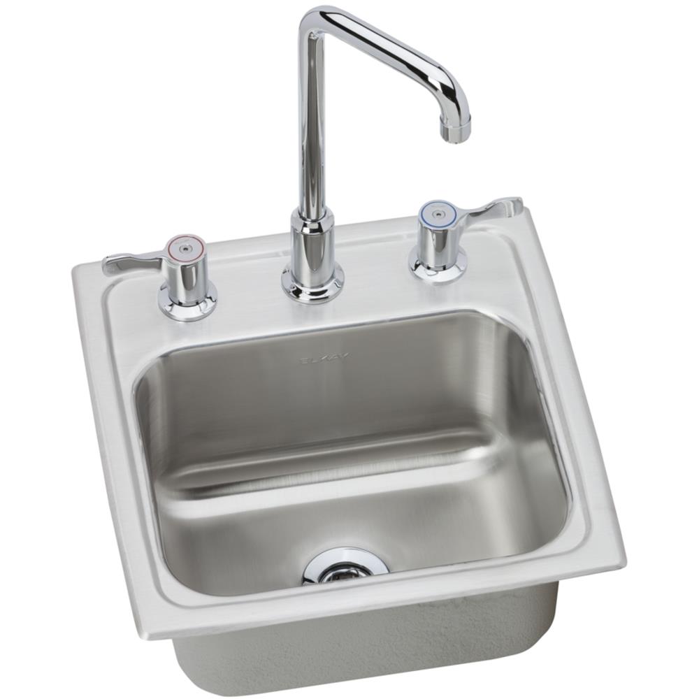 Elkay Gourmet 18Gauge SingleBasin DropIn Stainless Steel Bar Sink