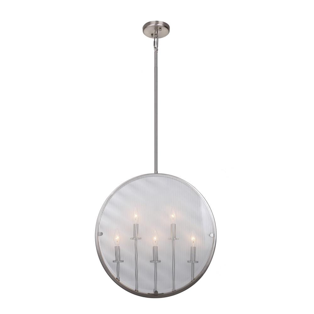 ARTCRAFT AC10301SN Harbor Point 5 -Light Satin nickel Transitional Geometric Mini Hanging Pendant light