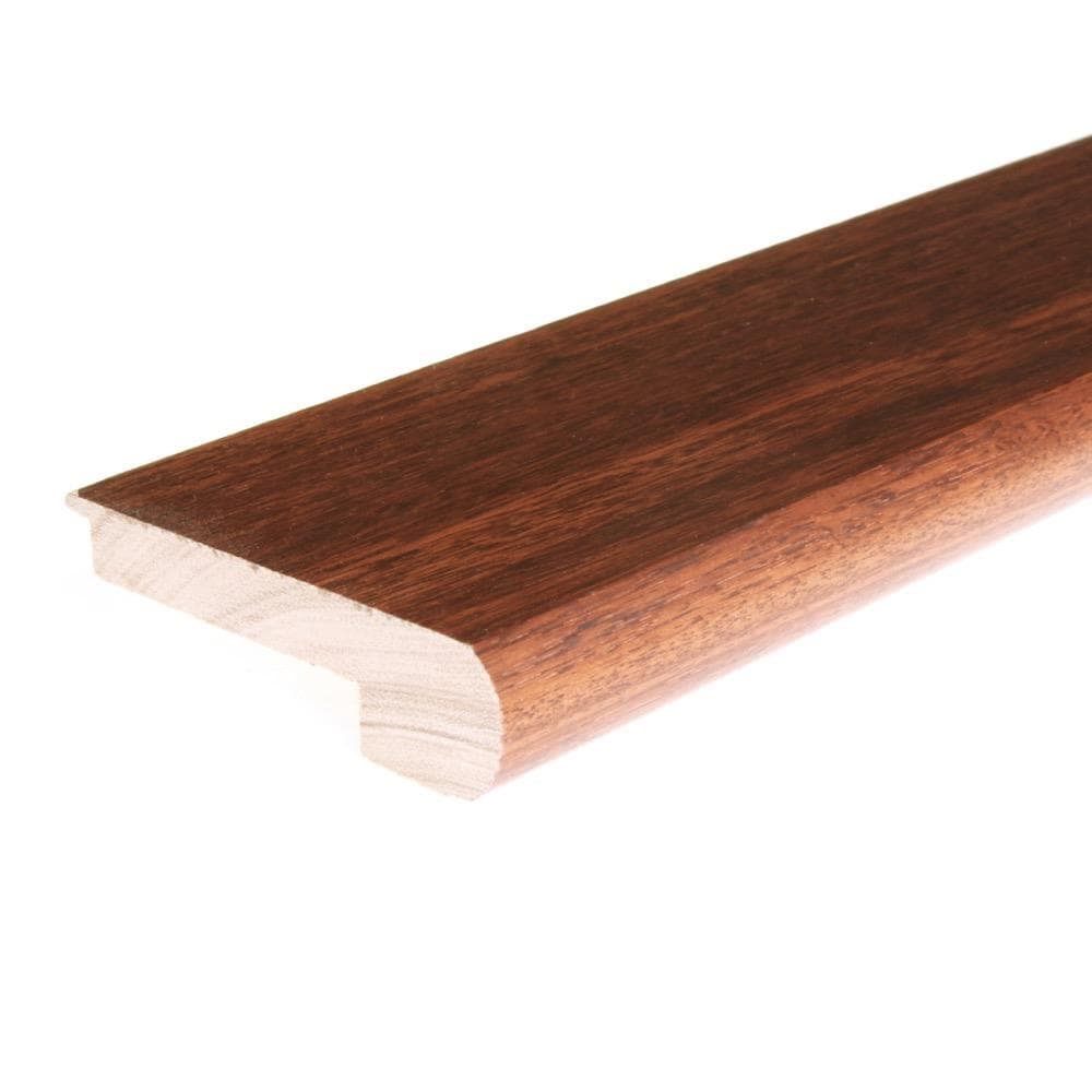 Flexco 779034 Solid Wood Stair Nose 2.75-in x 78-in x 0.375-in Natural Prefinished Wood Cumaru Flush Stair Nosing