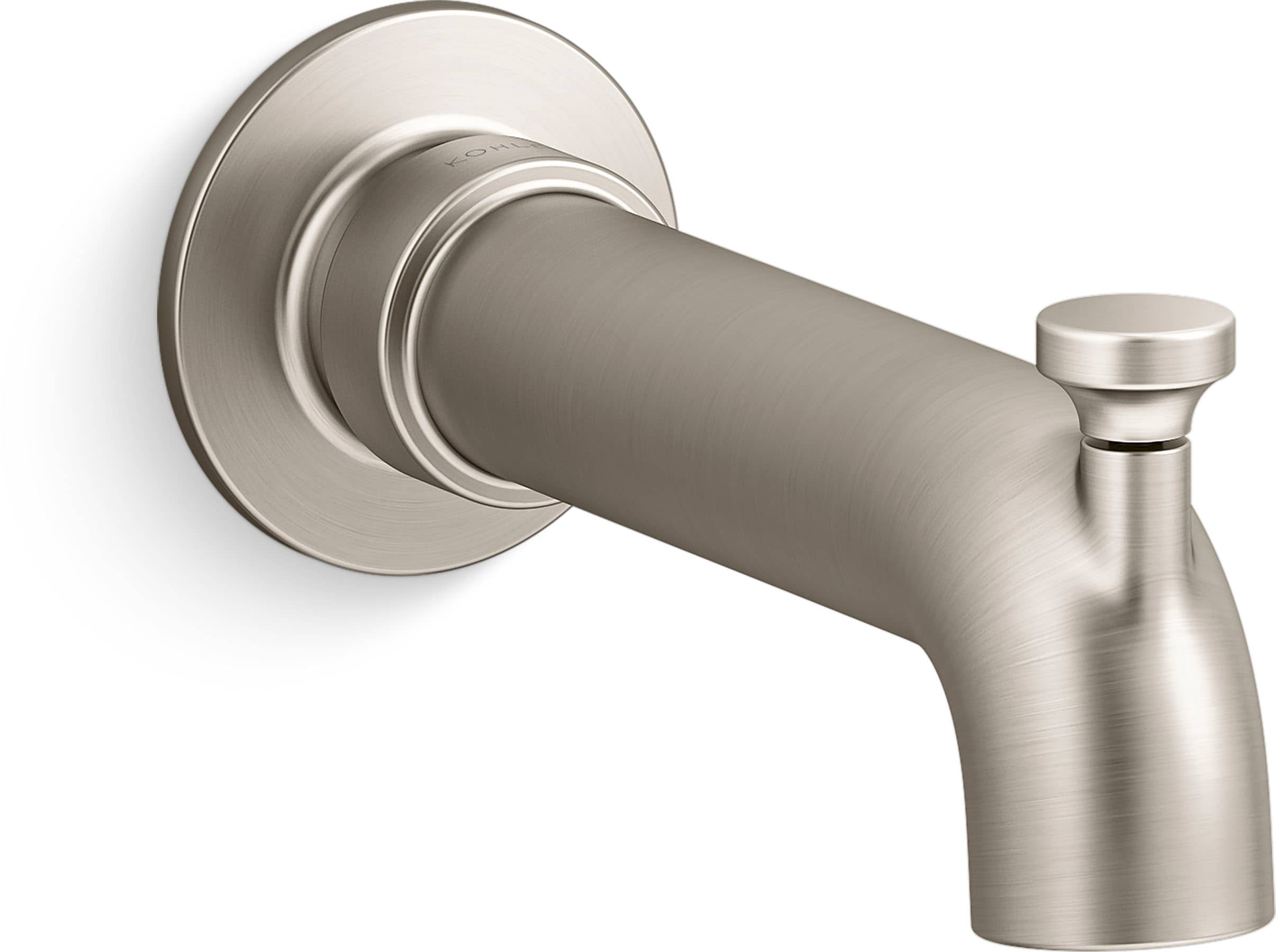 KOHLER 35923-BN Castia by Studio McGee Vibrant Brushed Nickel Wall-mount Bathtub Spout With Diverter