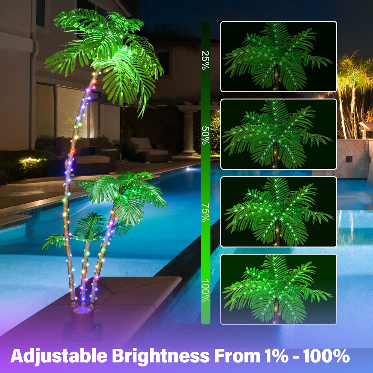 Avatar Controls 83-in Indoor/Outdoor Palm Artificial Tree in the ...