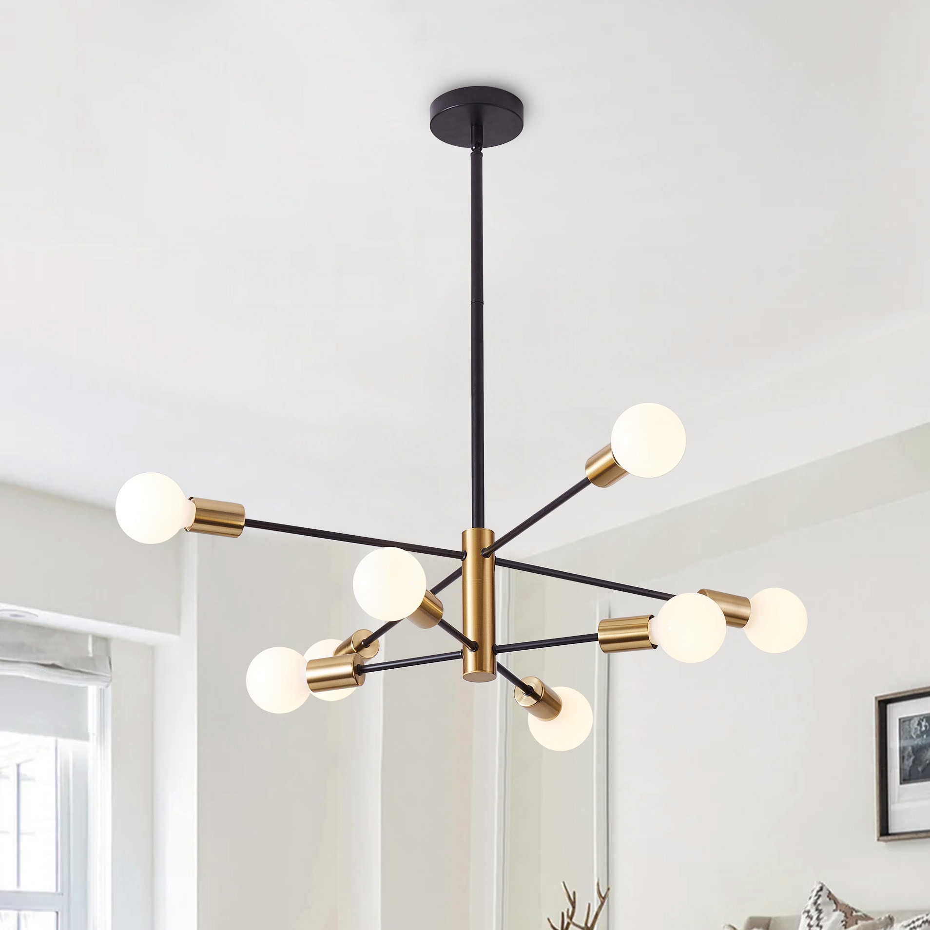 Aiwen 8-Light Black Industrial Chandelier DYJ-WO328 at Lowes.com