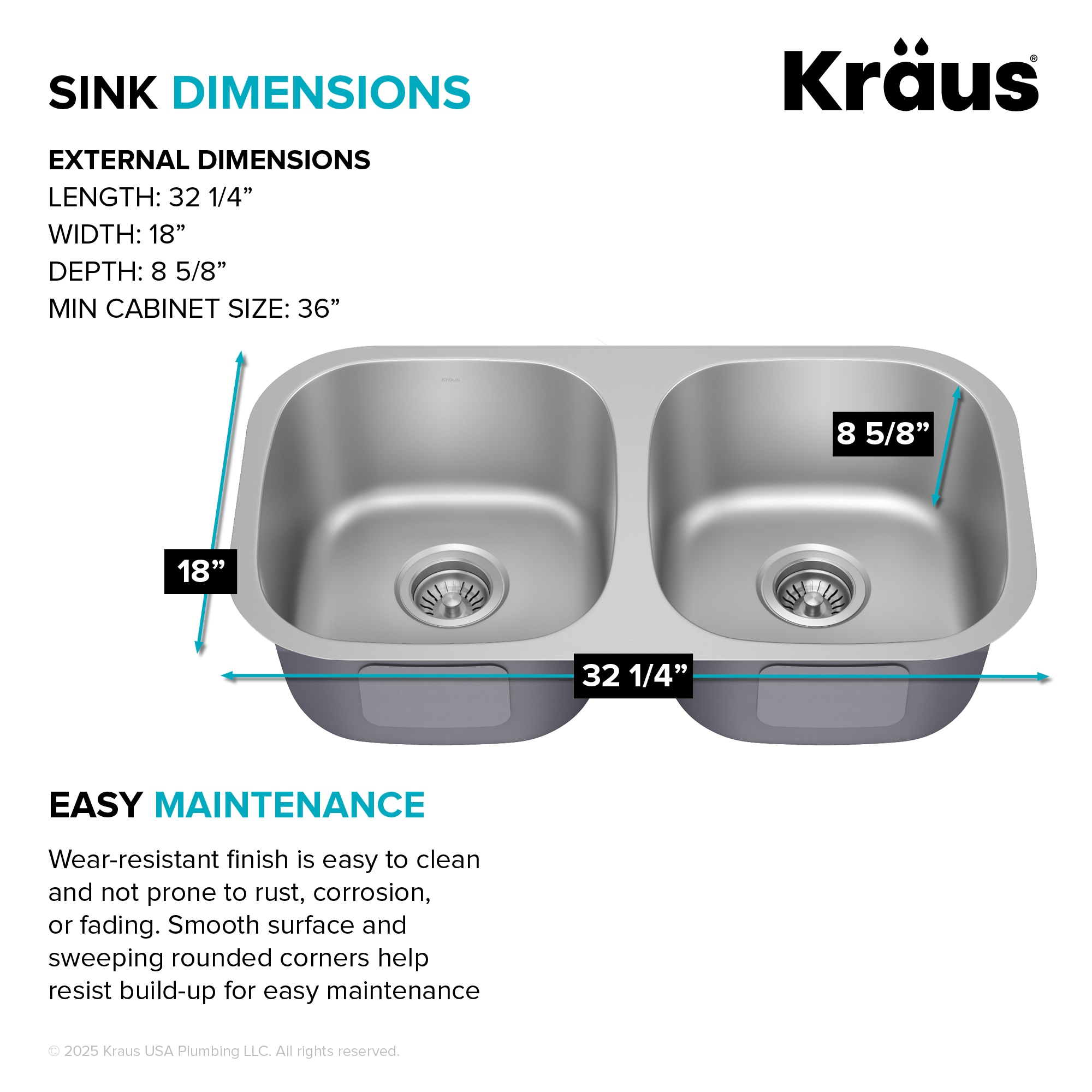 Kraus KBU22 Kitchen-Sinks - View #6