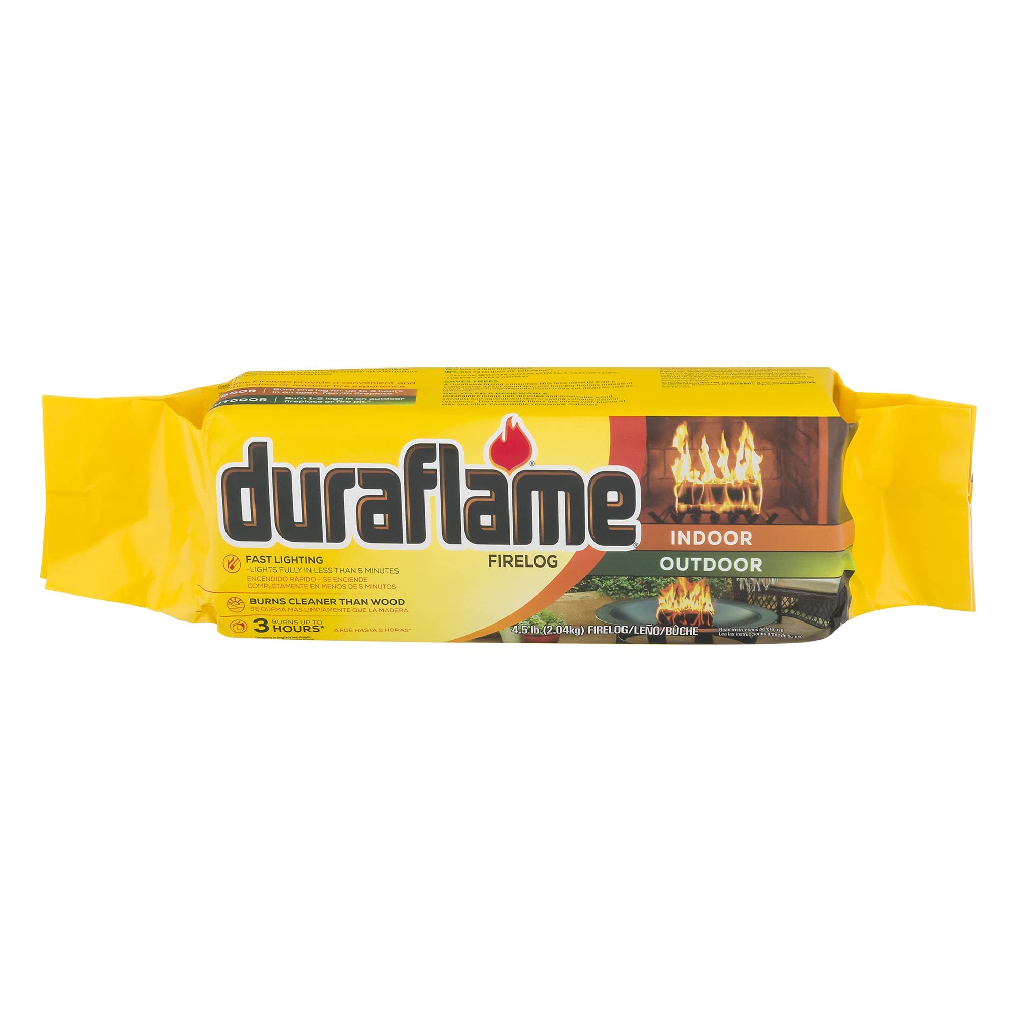 Duraflame  Firelog Indoor/Outdoor 4.5 lbs Wax Fire Log Single - New