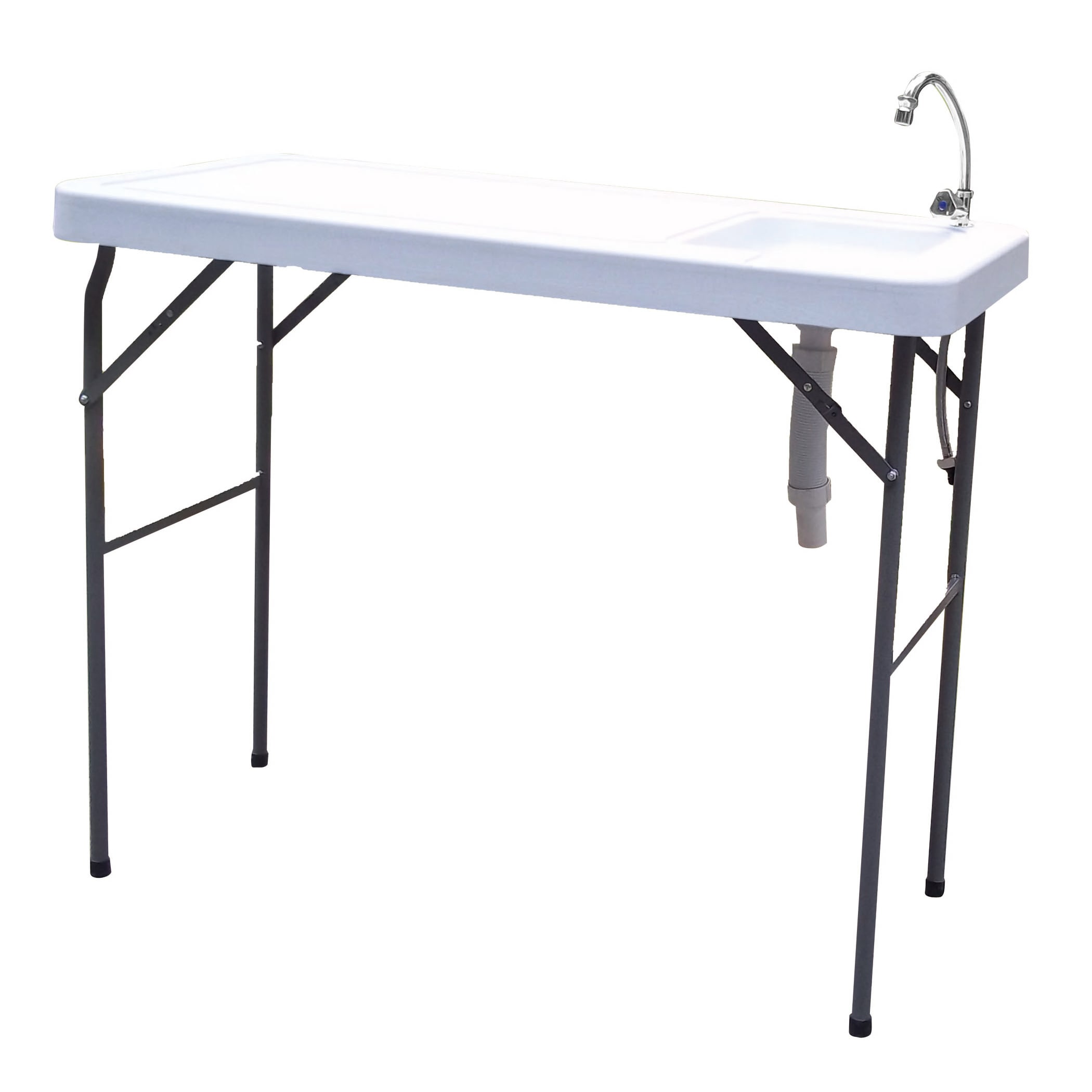Wildaven MSWK206 45.5-in White wood Rectangle Folding Picnic Table