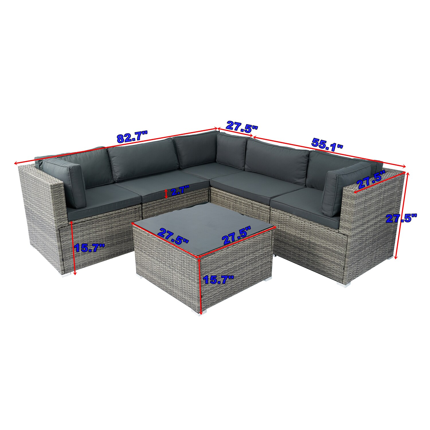 SINOFURN SYA710024GY Patio-Sofas-Daybeds - View #12