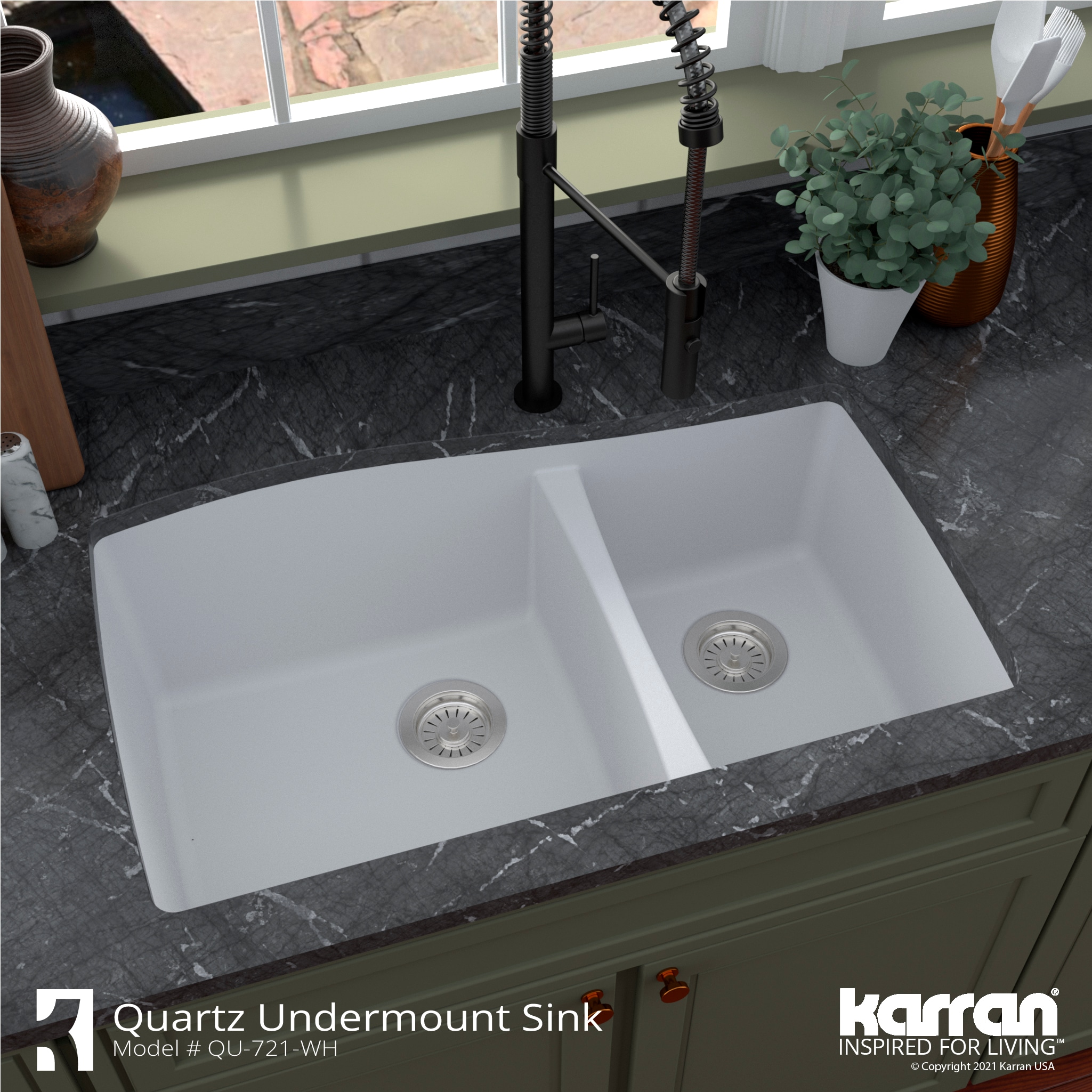 Karran QU-721-WH-PK1 Kitchen-Sinks - View #7