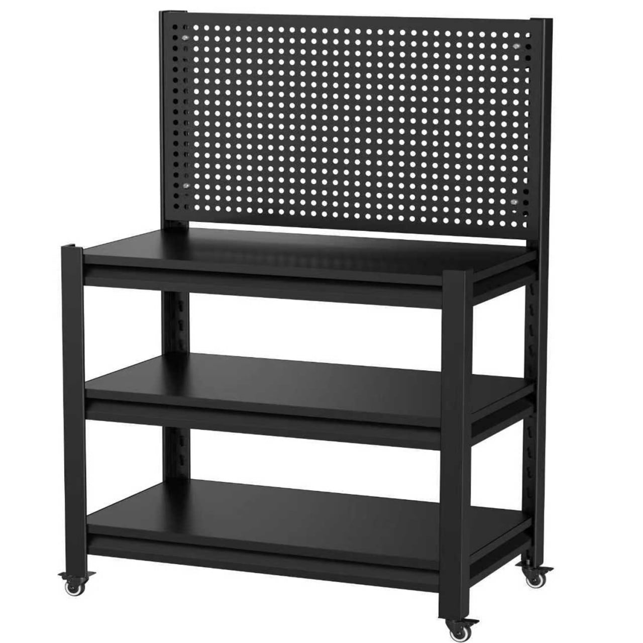 ToolCat 15.7-in H Rolling Black Steel Adjustable Height Portable Work Bench