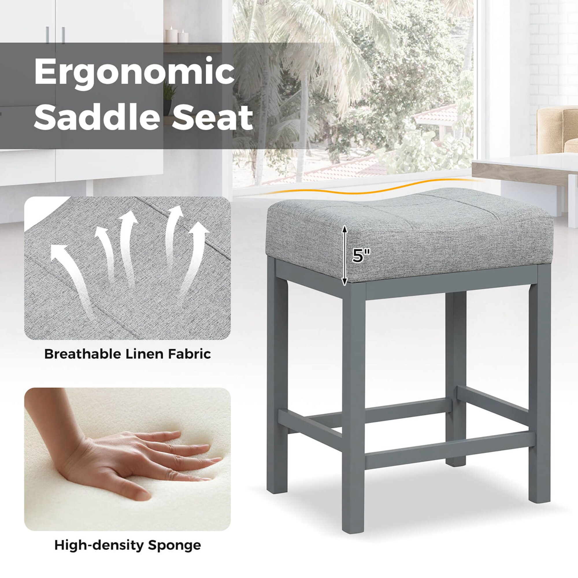 Costway HCST02970 stools - View #4