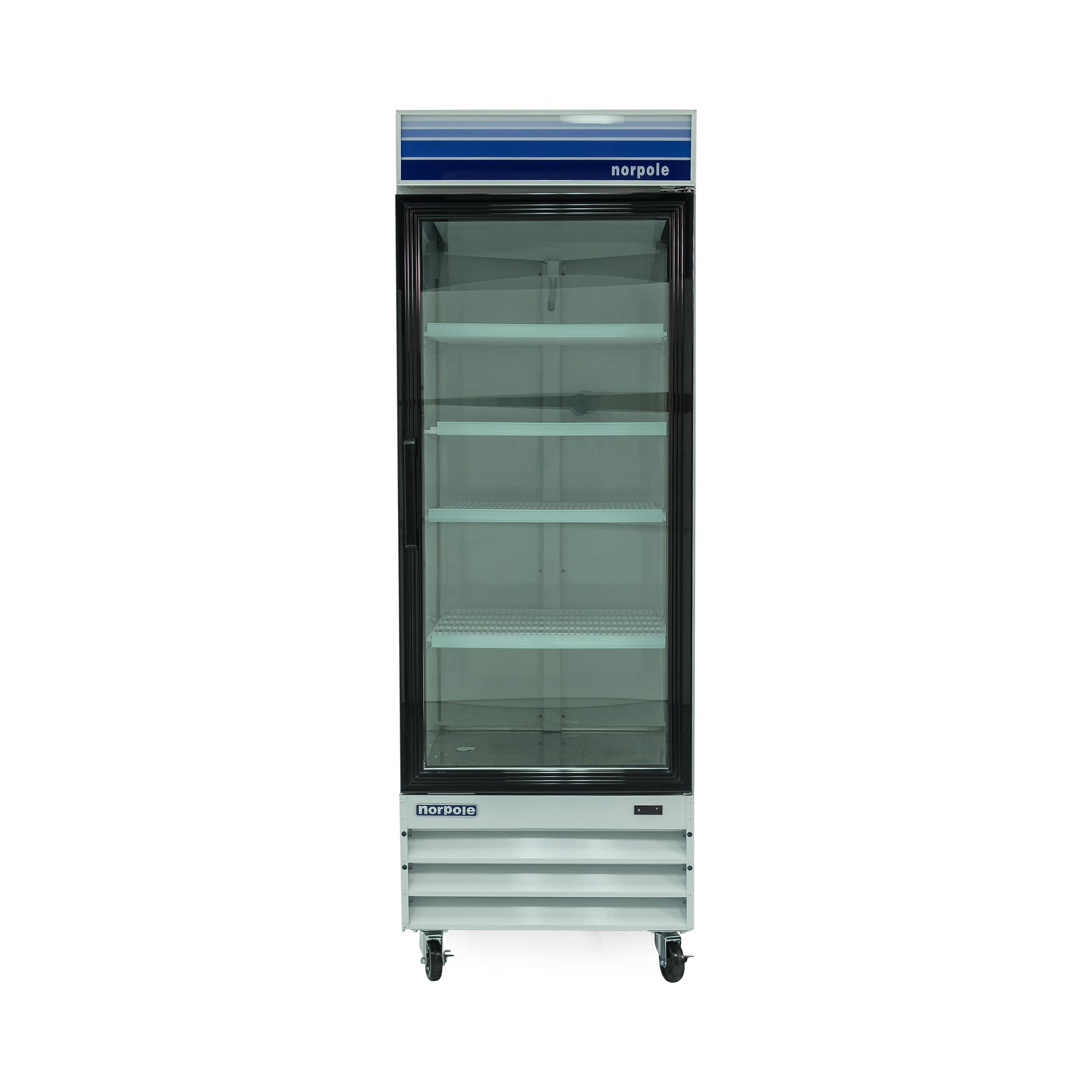 Norpole NPGR1-S 23-Cu. Feet Commercial Refrigerators Glass -Door Freezerless ( White )