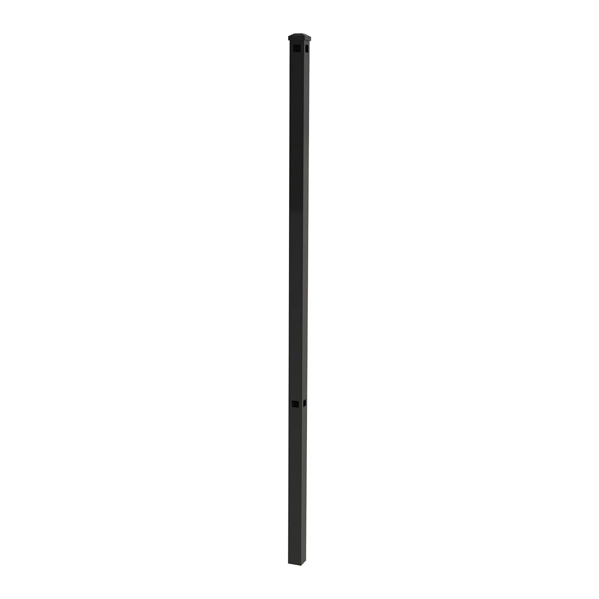 Ironcraft 833806 6-ft H x 2-in W Black powder coat Aluminum Yard Corner Fence post