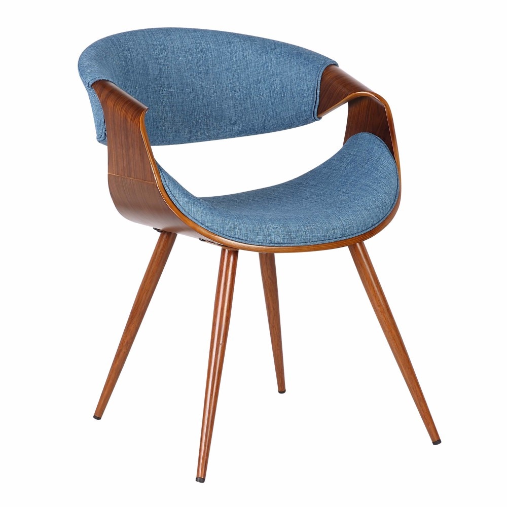 Benzara BM155660 Contemporary/Modern Linen Upholstered Side Chair (Wood Frame)