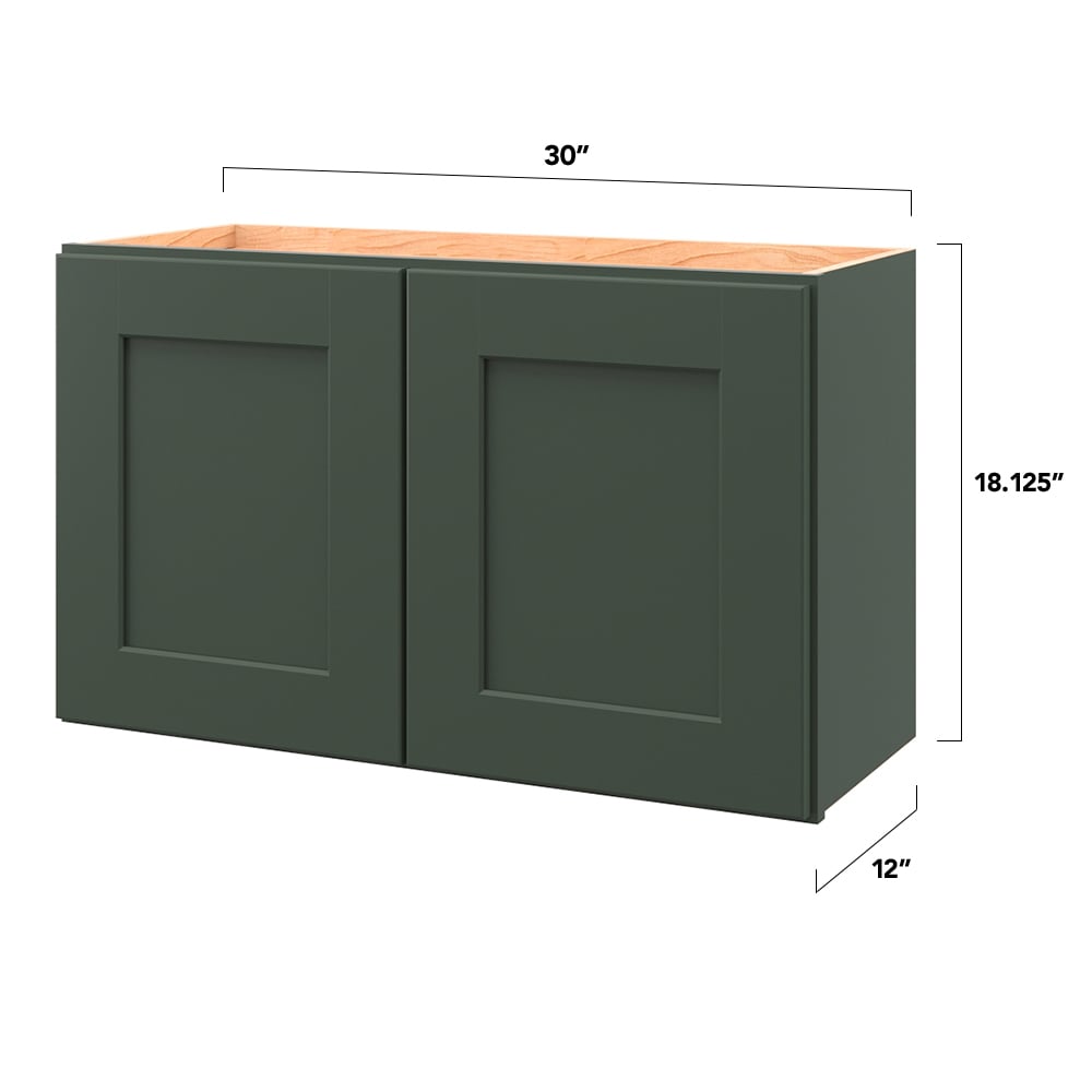 allen + roth Galway 30-in W x 18.125-in H x 12-in D Sage Wall Fully ...