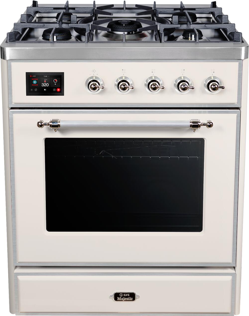 Ilve Majestic Series 30 Antique White Freestanding Induction Range