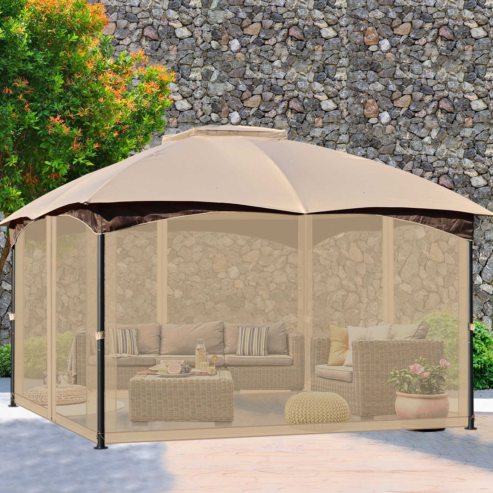 Aoodor A035-PBKKI Wood-Resin-Gazebos - View #6