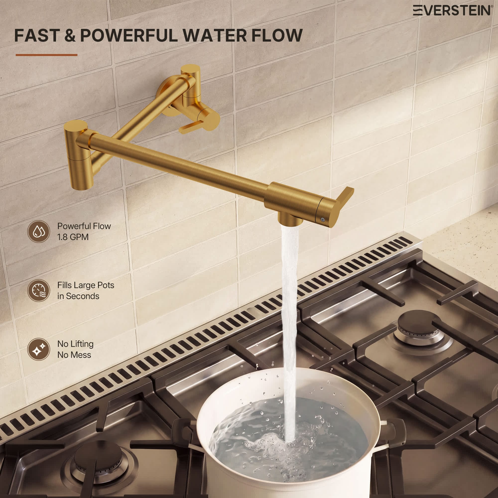 EVERSTEIN SFS-1179-GD Kitchen-Faucets - View #6