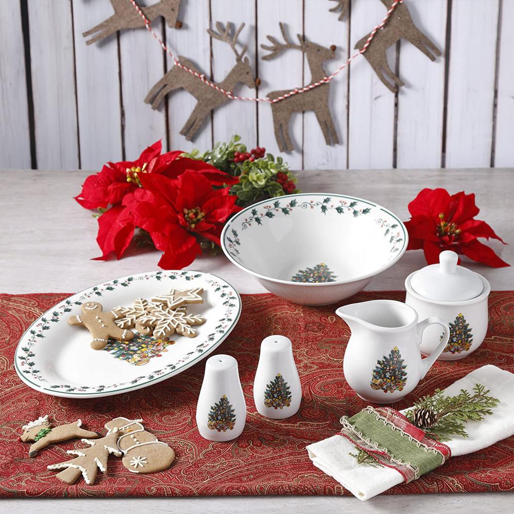 Gibson Home Gibson Home Christmas Tree Trimming 7 Piece Porcelain ...