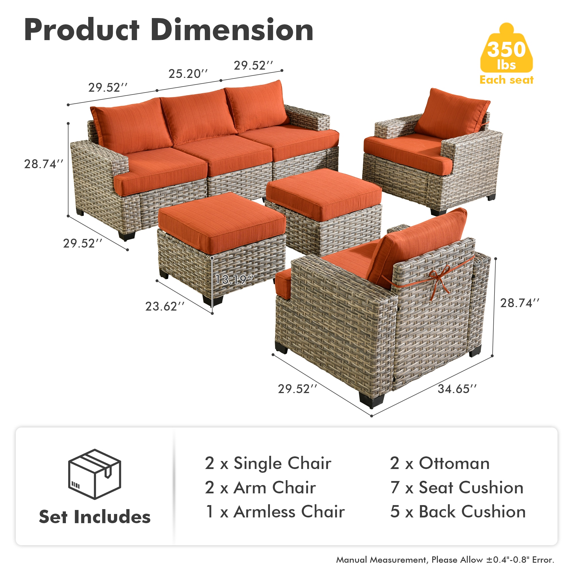 XIZZI XITBS8053 Patio-Conversation-Sets - View #7