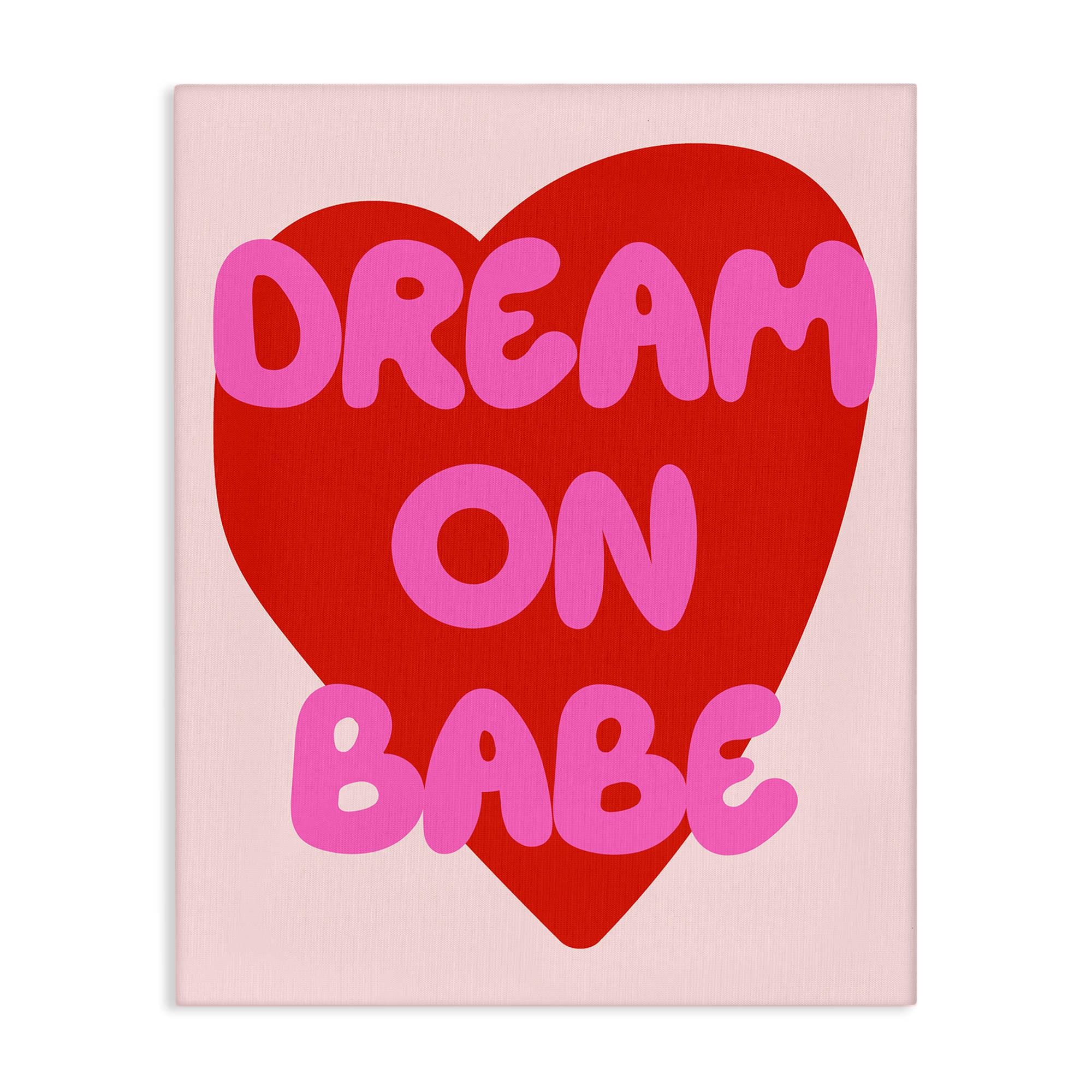 Stupell Industries  Dream On Babe Red Heart Canvas Wall Art By House of Lulu 16 x 20