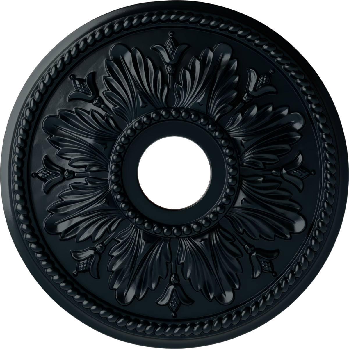 Ekena Millwork CM18ED1NSF Edinburgh 18.125-in W x 18.125-in L Painted Night Shade Polyurethane Whole Ceiling Medallion