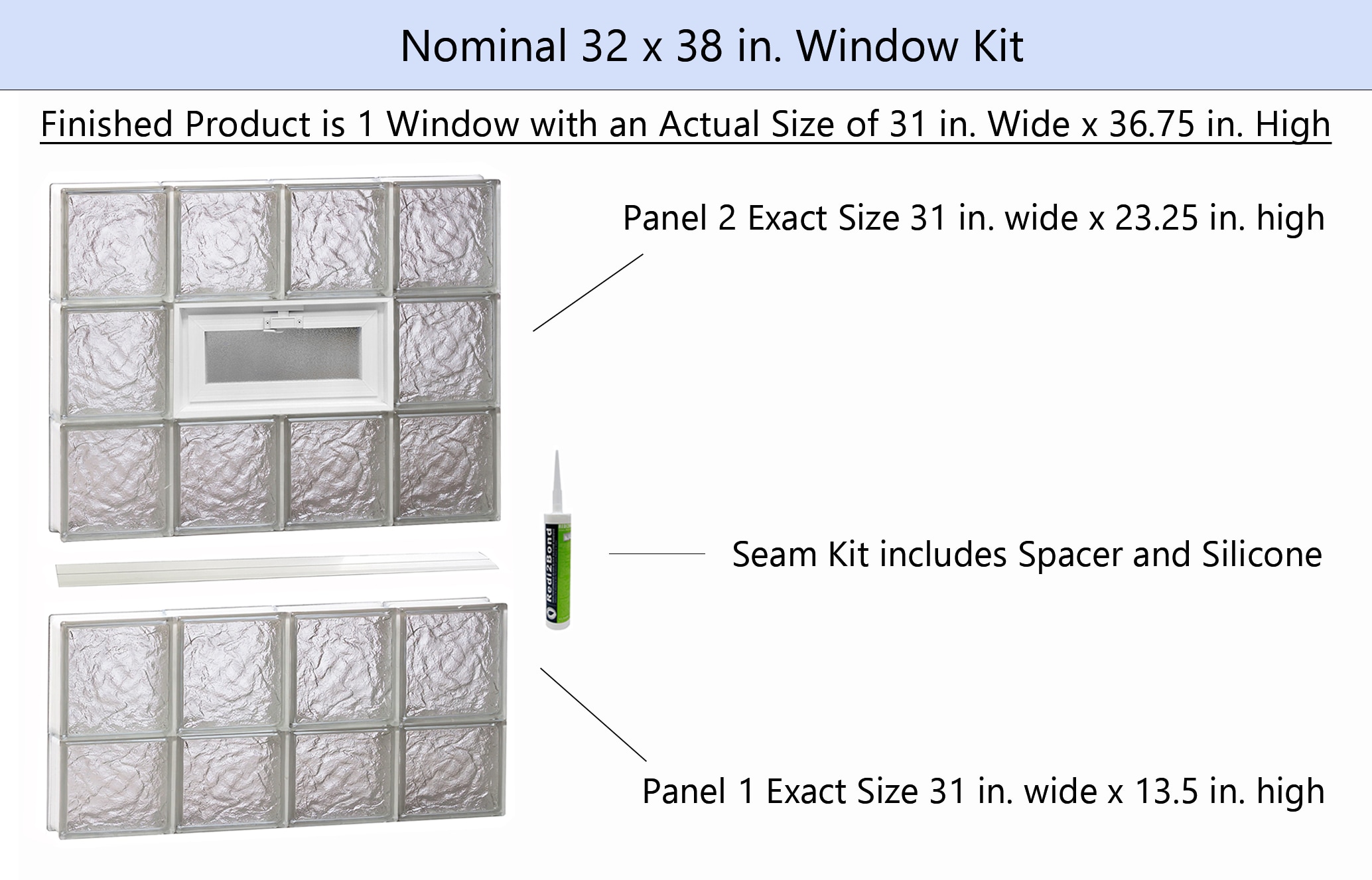 REDI2SET V3238IS Glass-Block-Windows - View #2