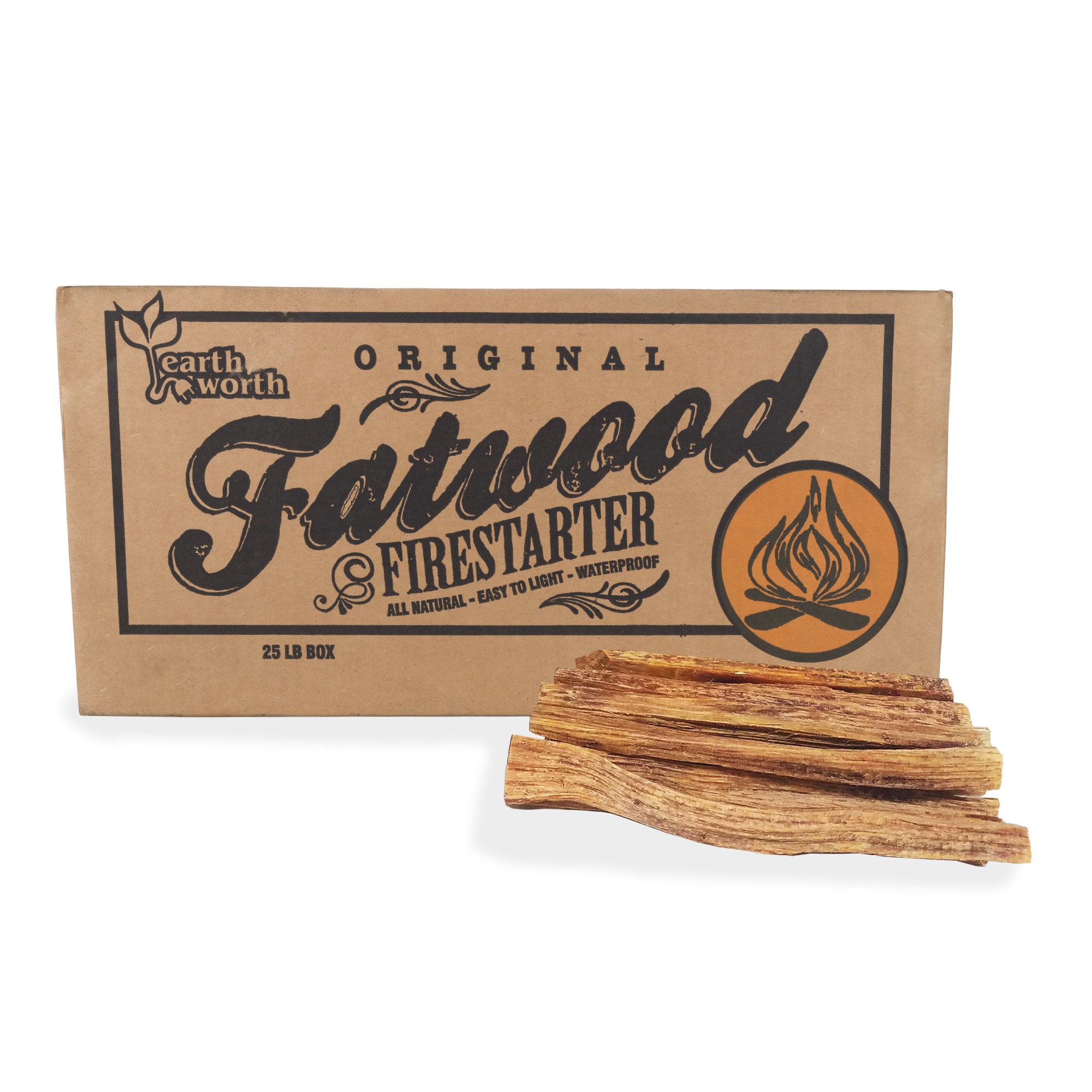 Fatwood Fire Starter Inside Small Tin Box w/Lid - Woodsy Acres Store