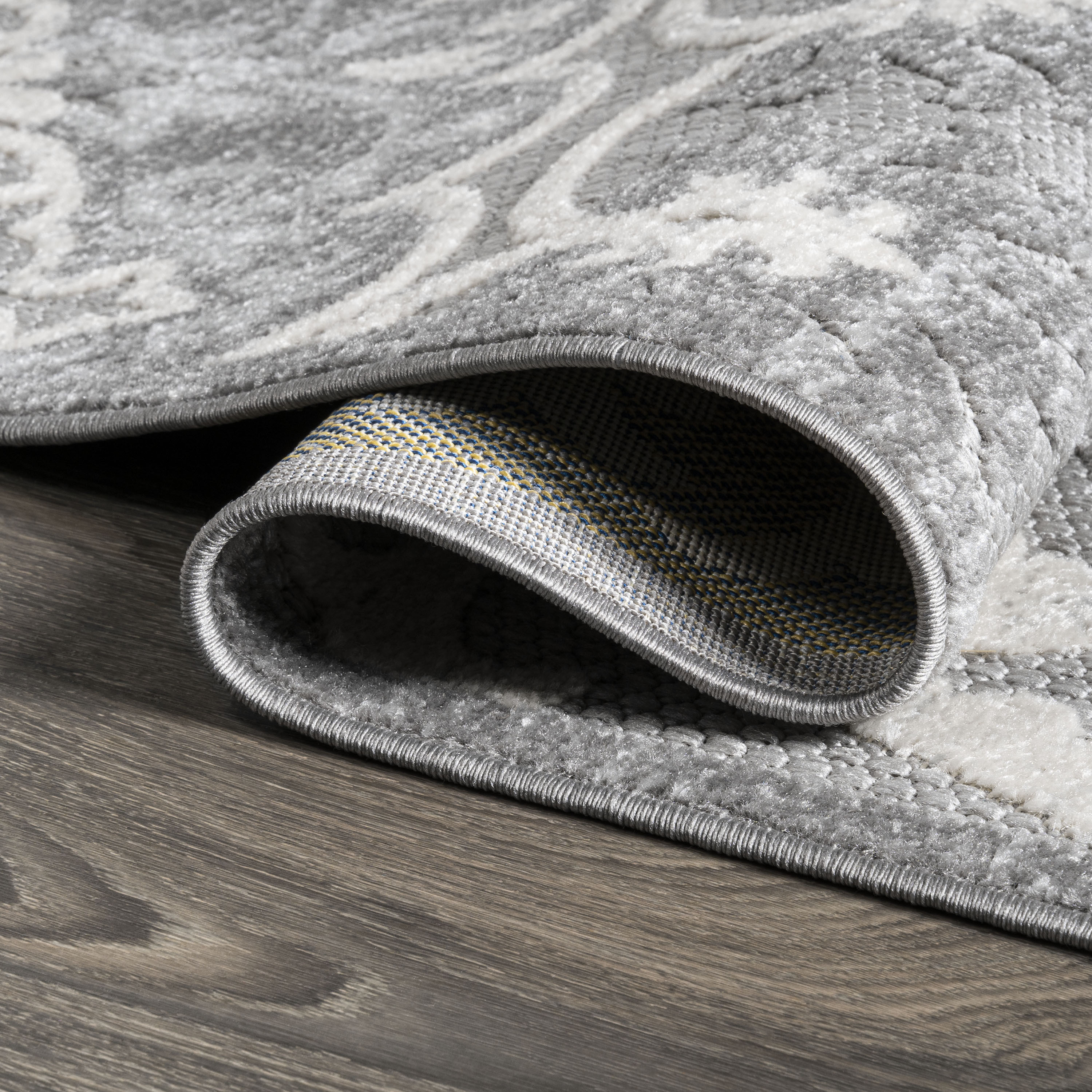 Lucena 8' x 10' Gray Synthetic Medallion Reversible Area Rug