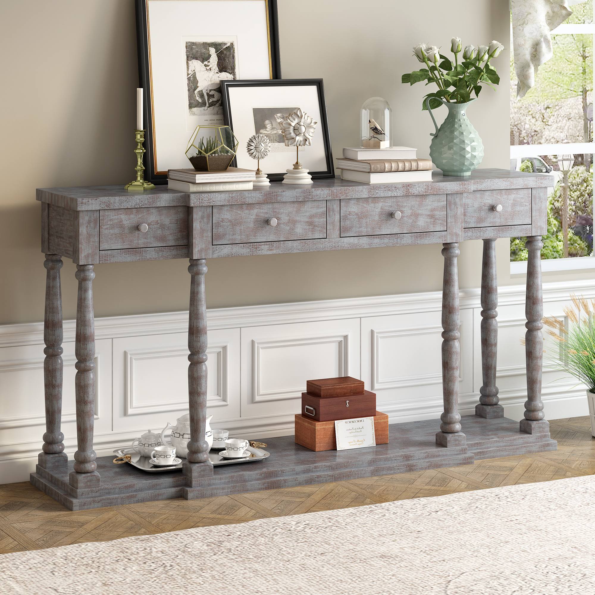 Yiekholo LL-0729AAD Modern Brown Console table