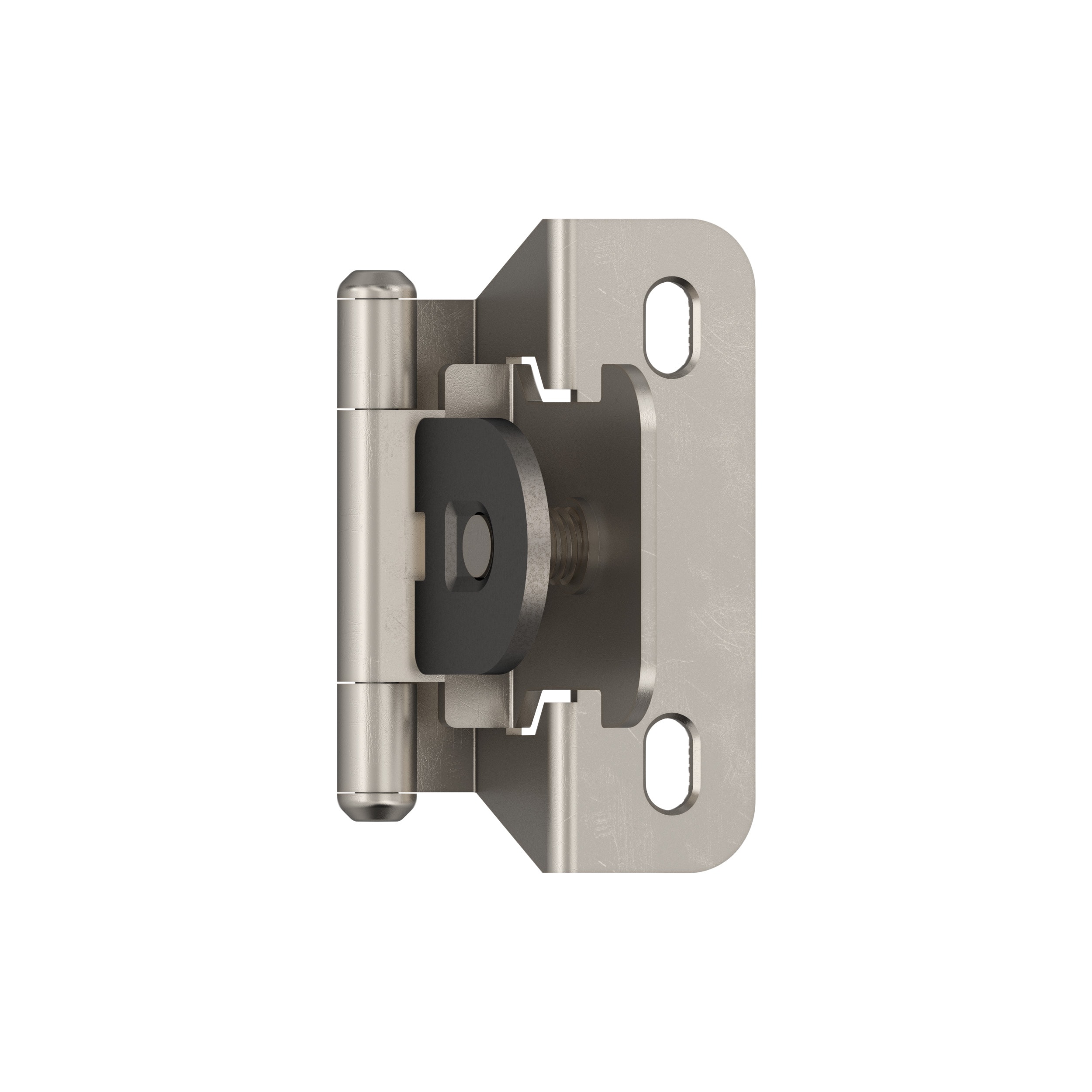 Amerock BPR8715G10 110-Degree 1/4-in Overlay Overlay Surface Self-Closing Satin Nickel Cabinet Hinge , 1 Pairs ( 2 -Pieces)