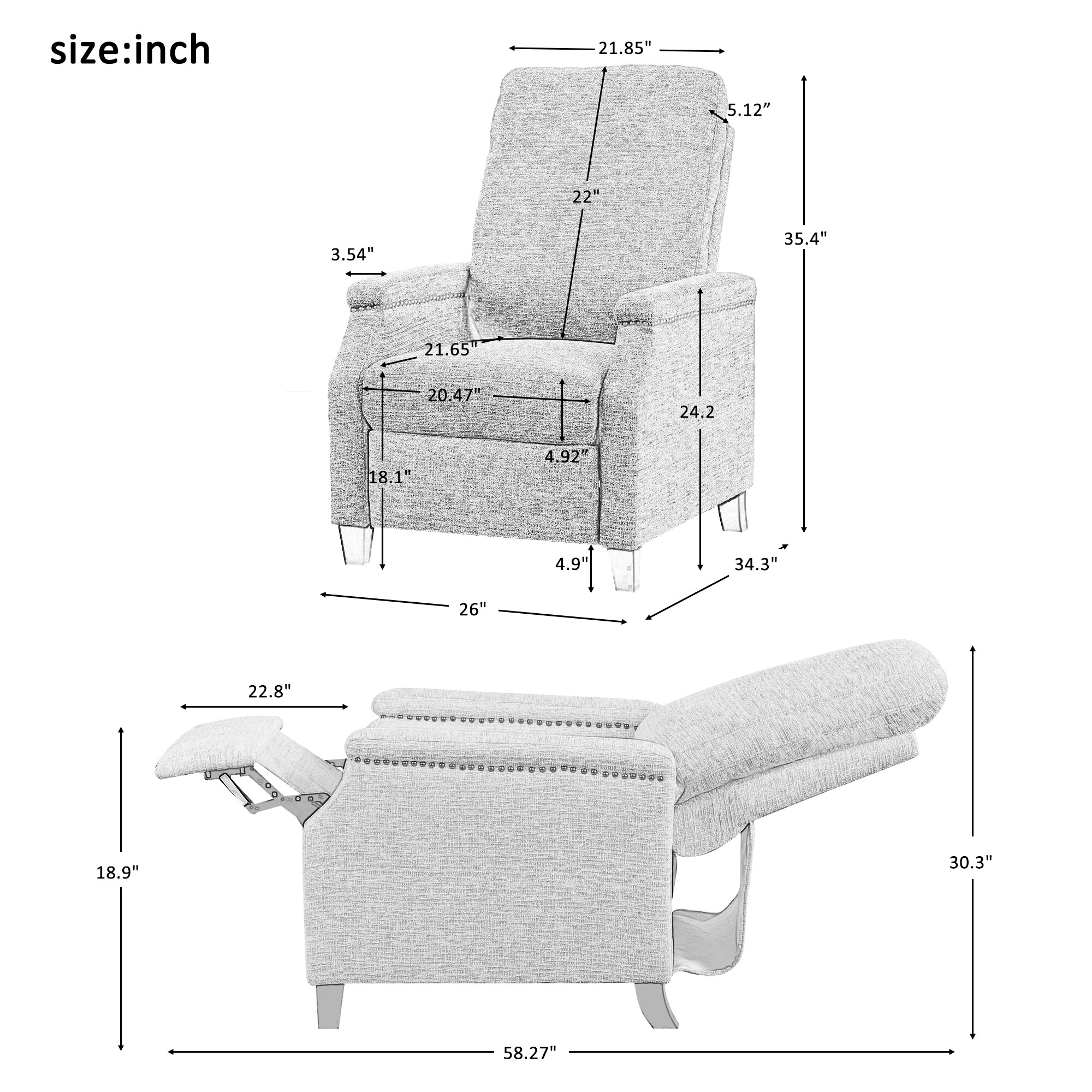 CASAINC BH-505AAA recliners - View #11