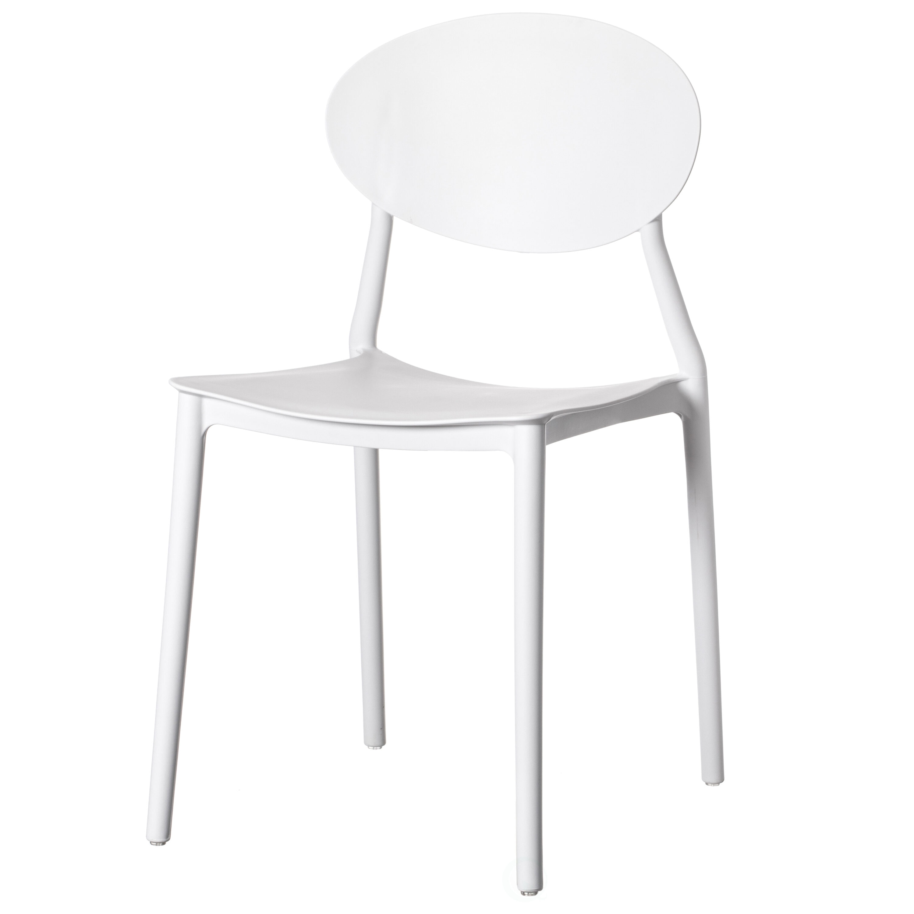 FABULAXE QI004226.WT Contemporary/Modern Dining Side Chair (Plastic Frame)