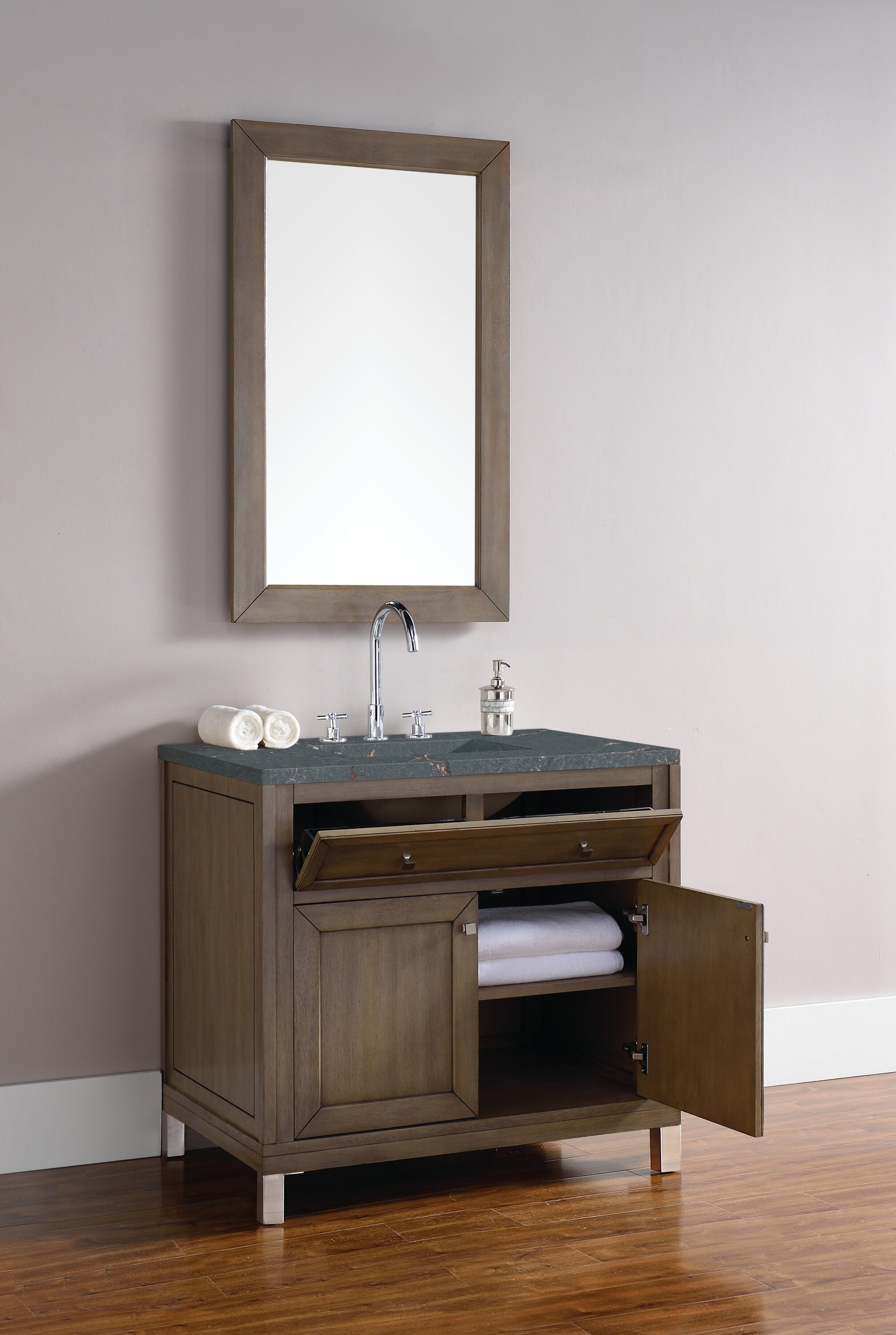 James Martin Vanities 305-V36-WWW-3PBL Bath-Vanity-Combo - View #4