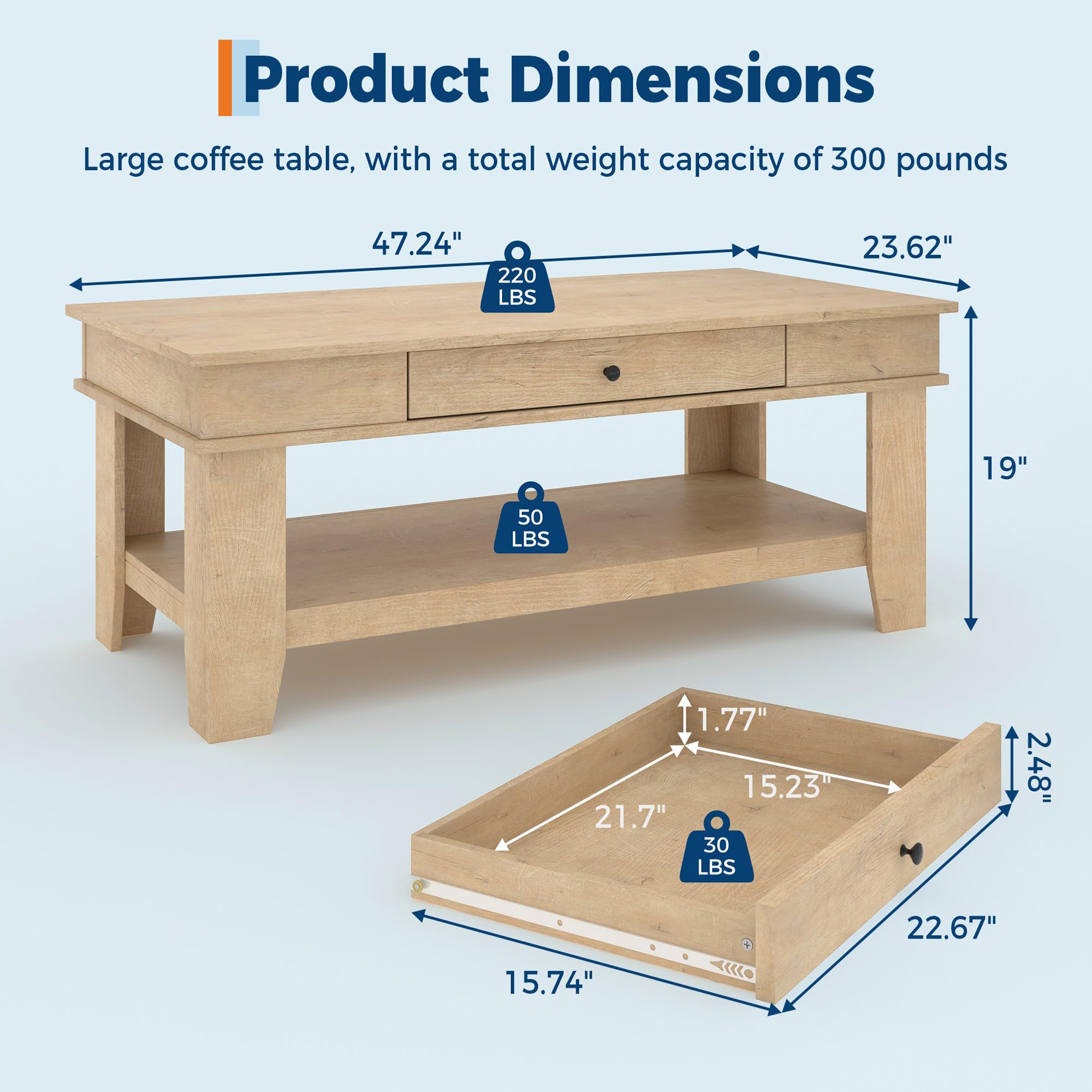 GarveeLife BWR-IBTB6K-P2116 Coffee-Tables - View #4