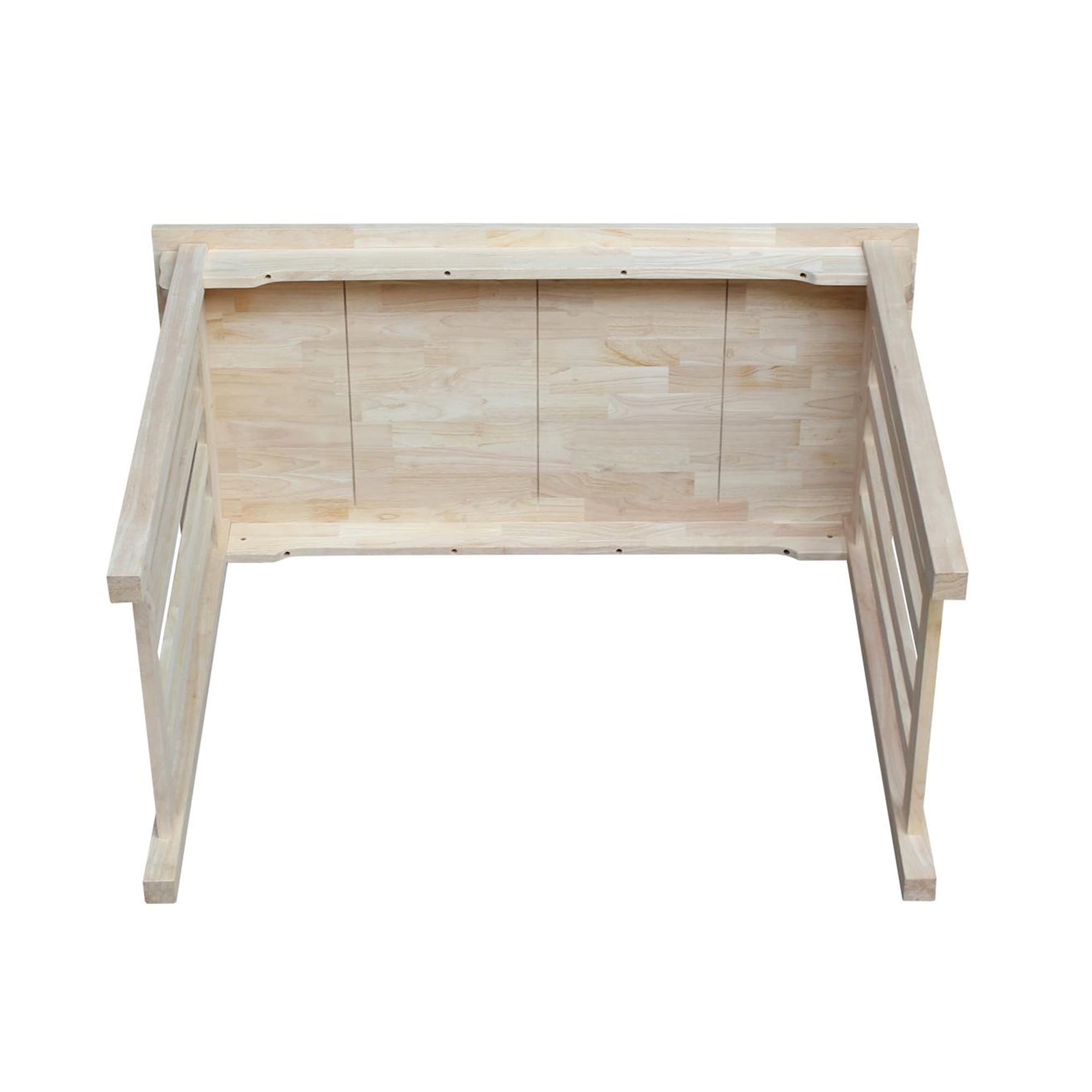 Unfinished Parawood Mission Counter Height Dining Table