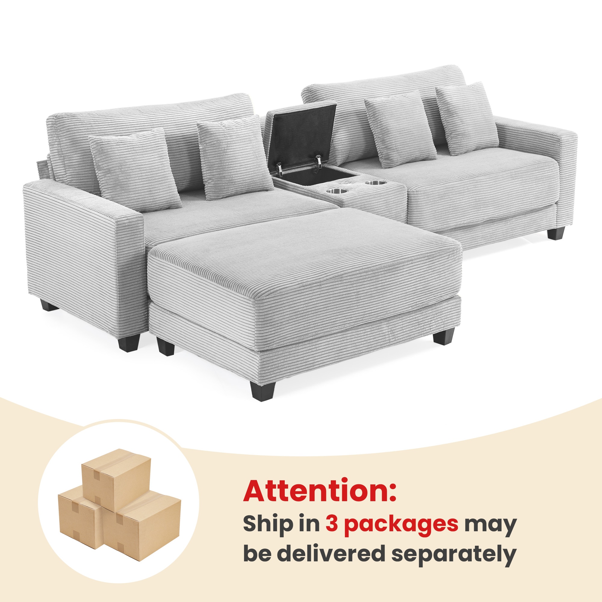JEAREY LSBDXR-GY Sofas-Loveseats - View #10