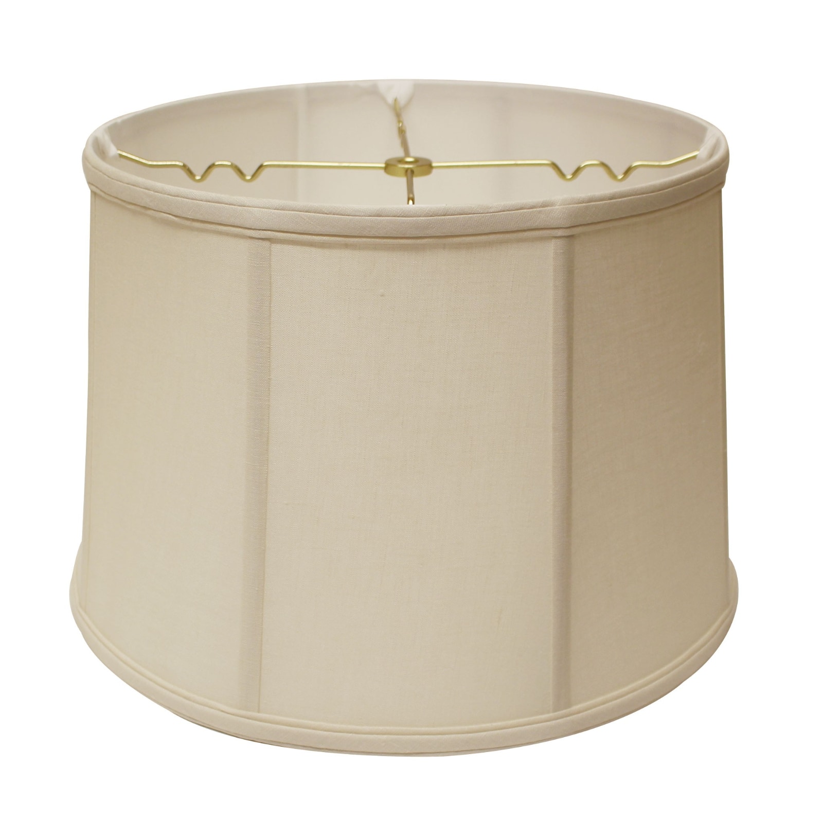 HomeRoots 4000469767 12-Inches x 19-Inches Vanilla Linen Drum Lamp Shade