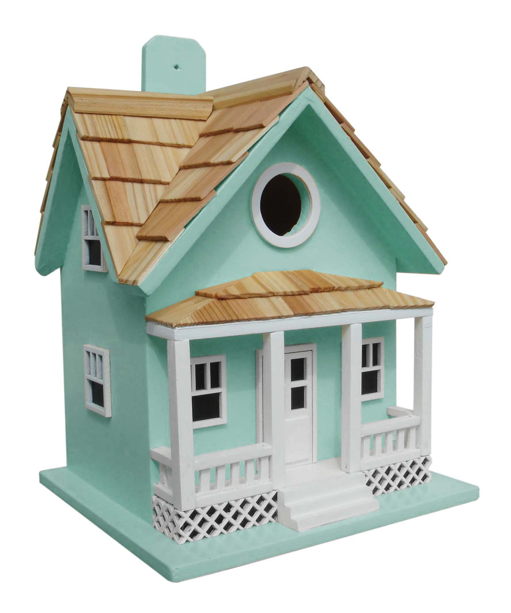 Home Bazaar HB-9301BS 9-Inches H Blue Wood Finches Aviary Bird House