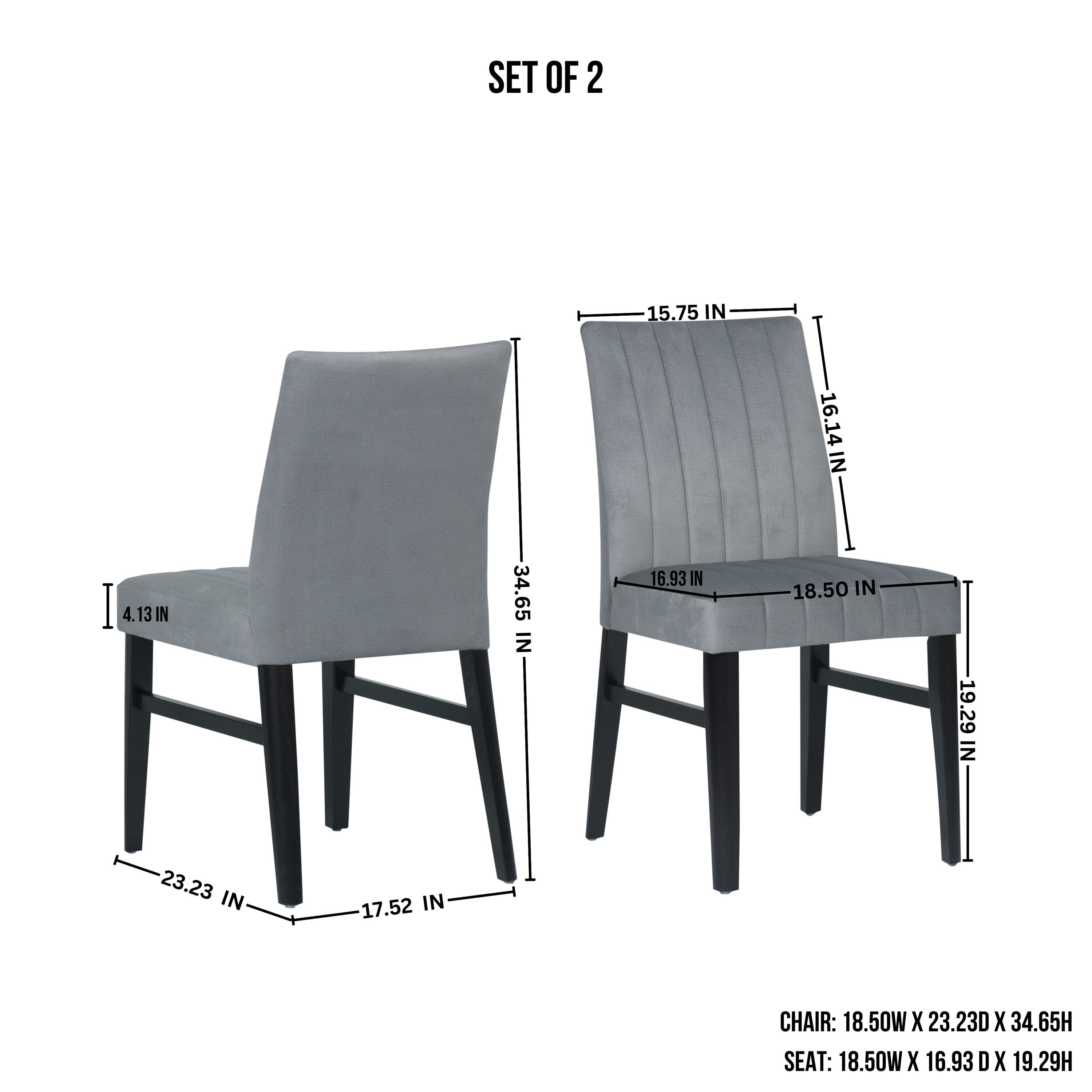 Roundhill Furniture C056GY Dining-Chairs - View #15