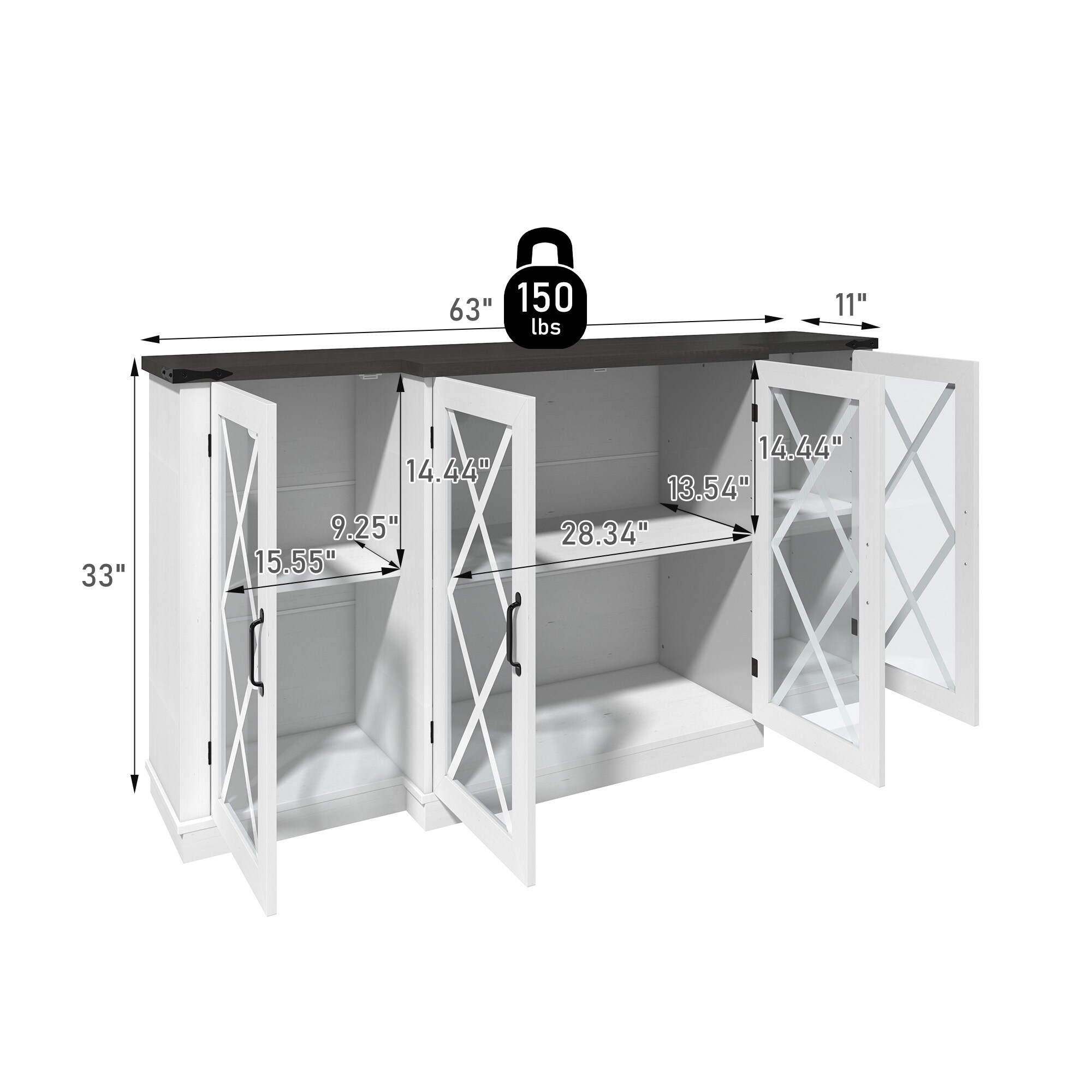 Clihome CL0140363WH Tv-Stands - View #8